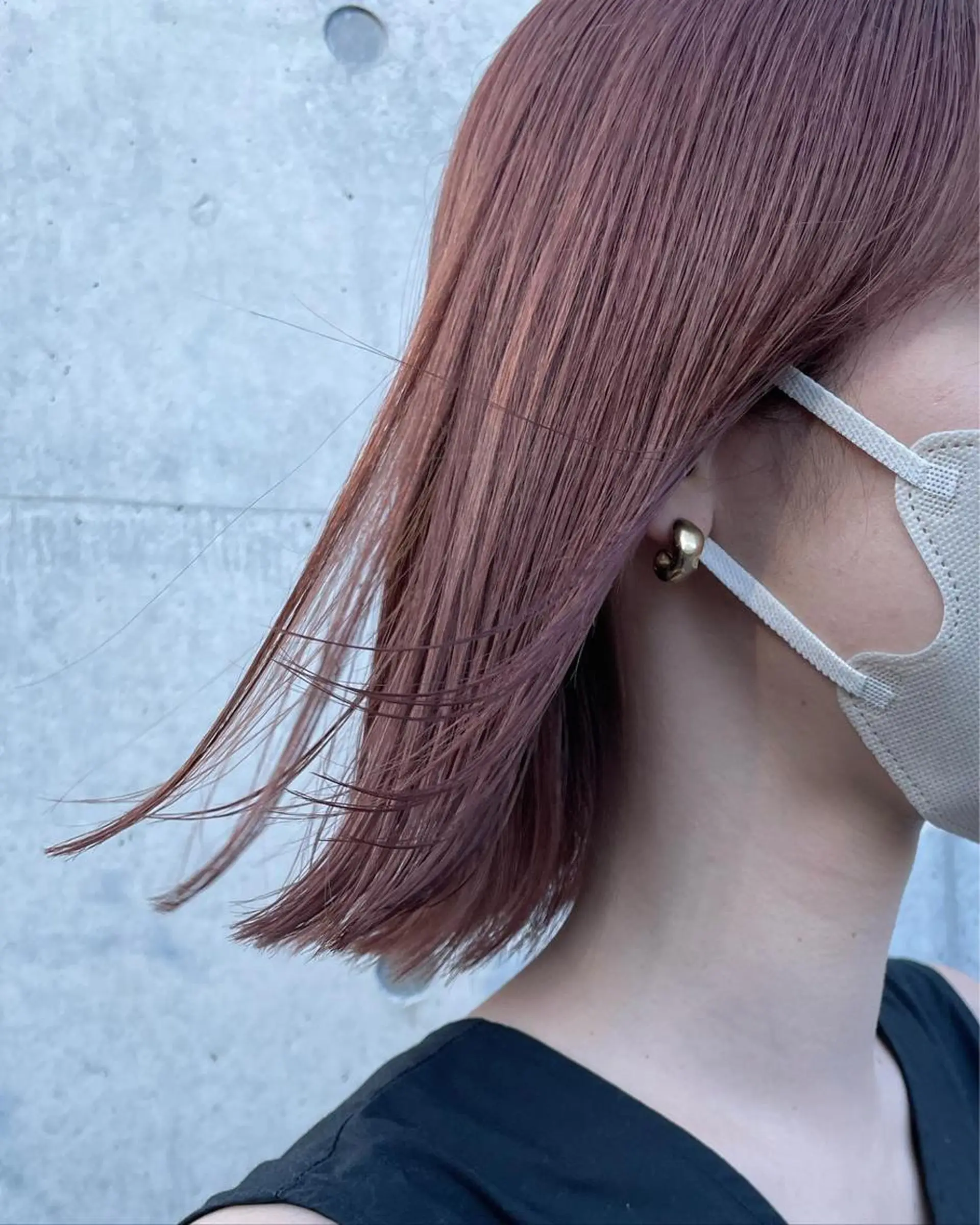 ミディアム カラー ヘアアレンジ ベージュカラー ブリーチ ケアブリーチ ピンクカラー ピンクベージュ ヘアカラー トリートメント 佐伯 和佳のヘアスタイル