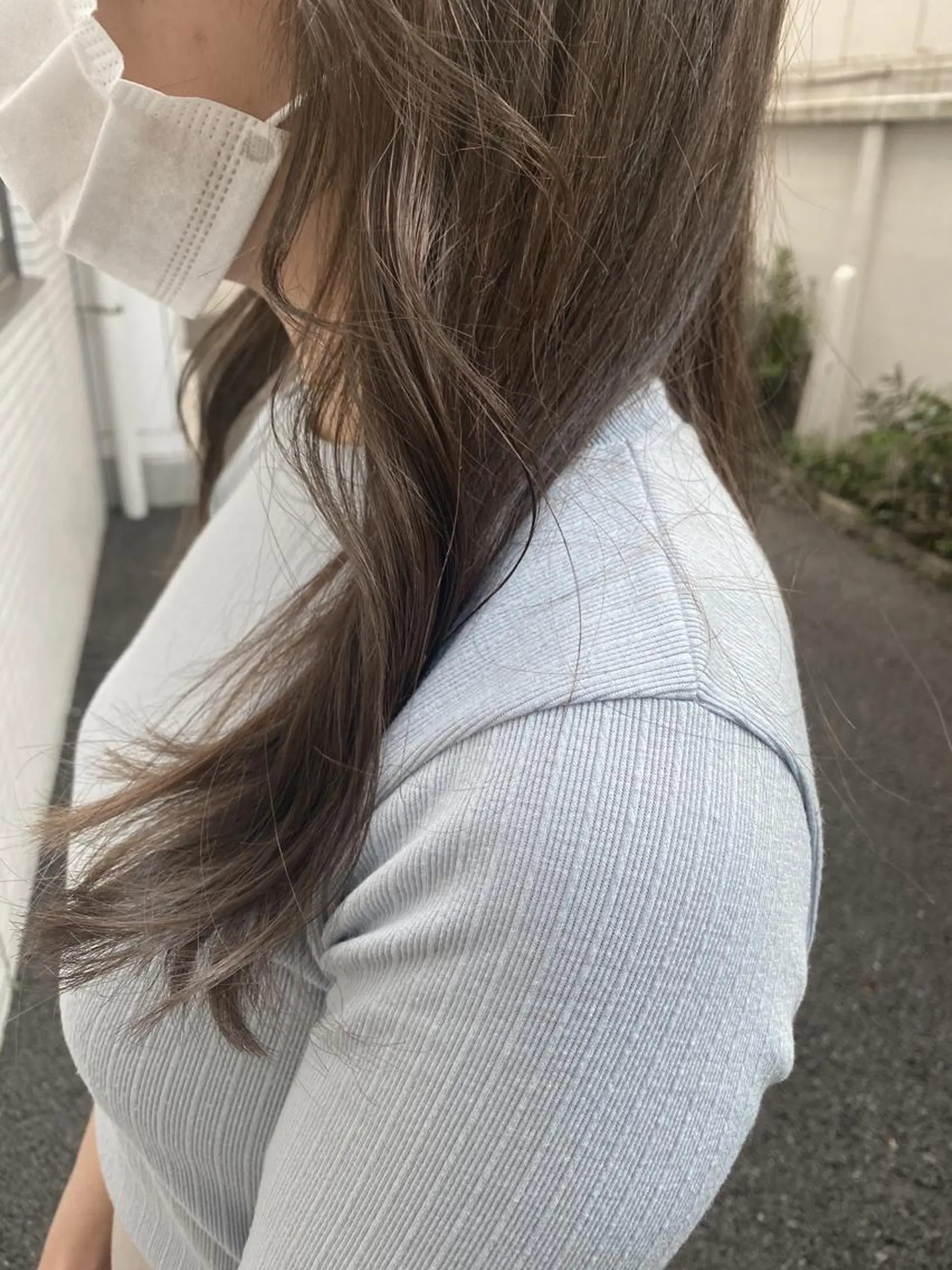 セミロング カラー ベージュカラー カット ヘアカラー トリートメント 韓国hair ·͜· watanabeのヘアスタイル