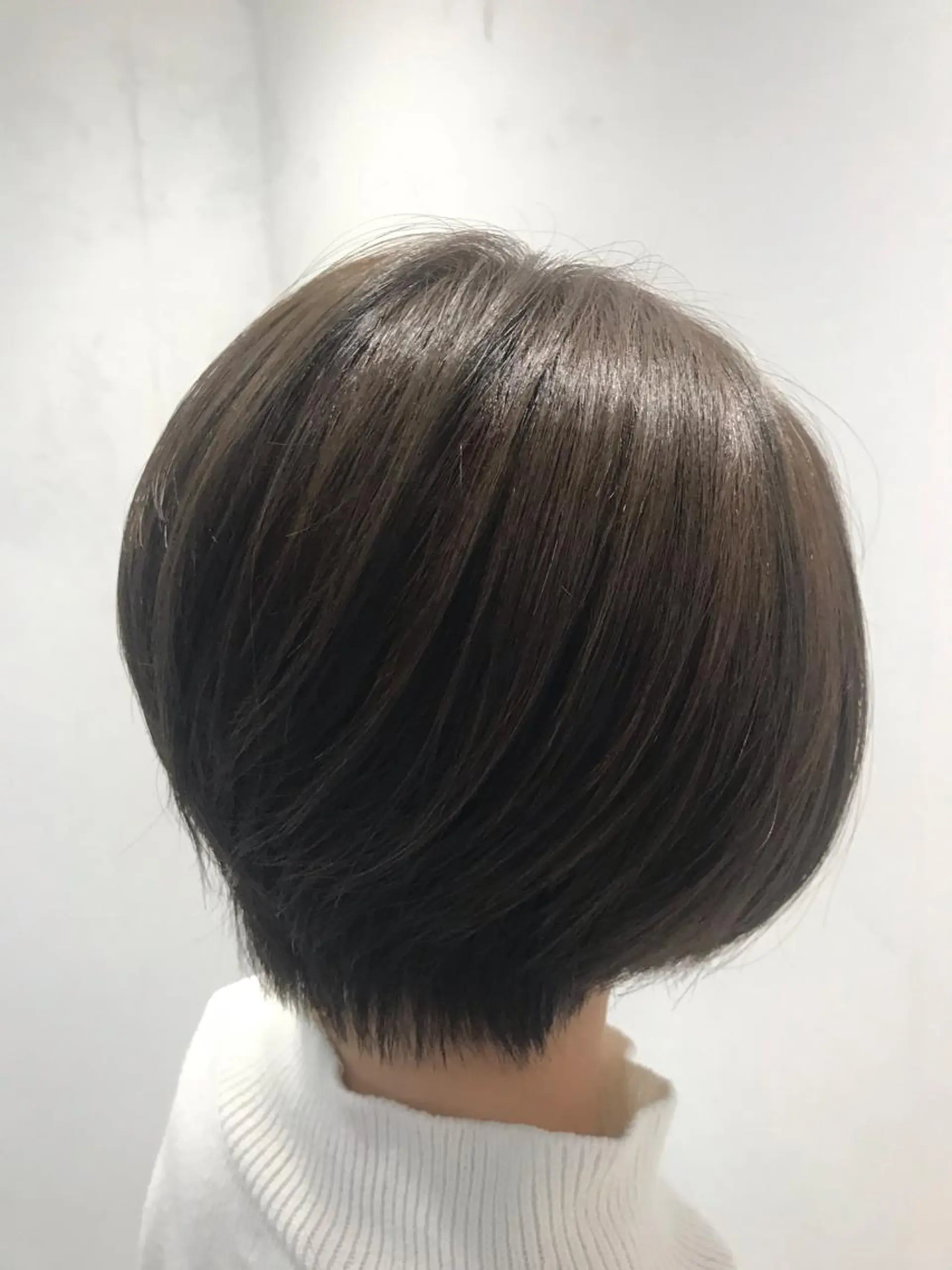 ショート カラー アッシュ ブリーチ 透明感カラー ブリーチなしカラー ショートヘア 予約 停止のヘアスタイル