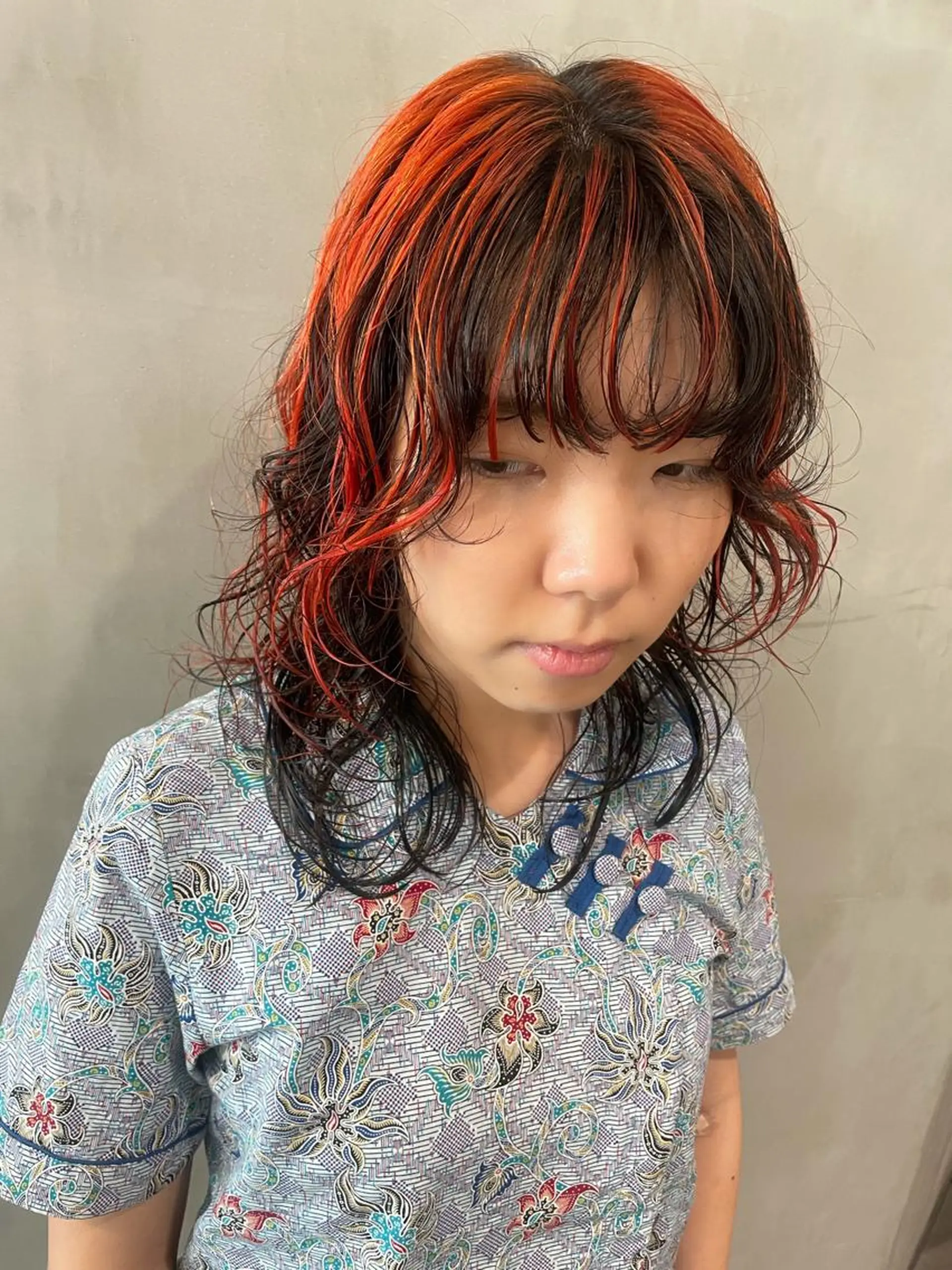 ミディアム カラー パーマ ヘアカラー トリートメント 優作 〜圧倒的信頼〜のヘアスタイル