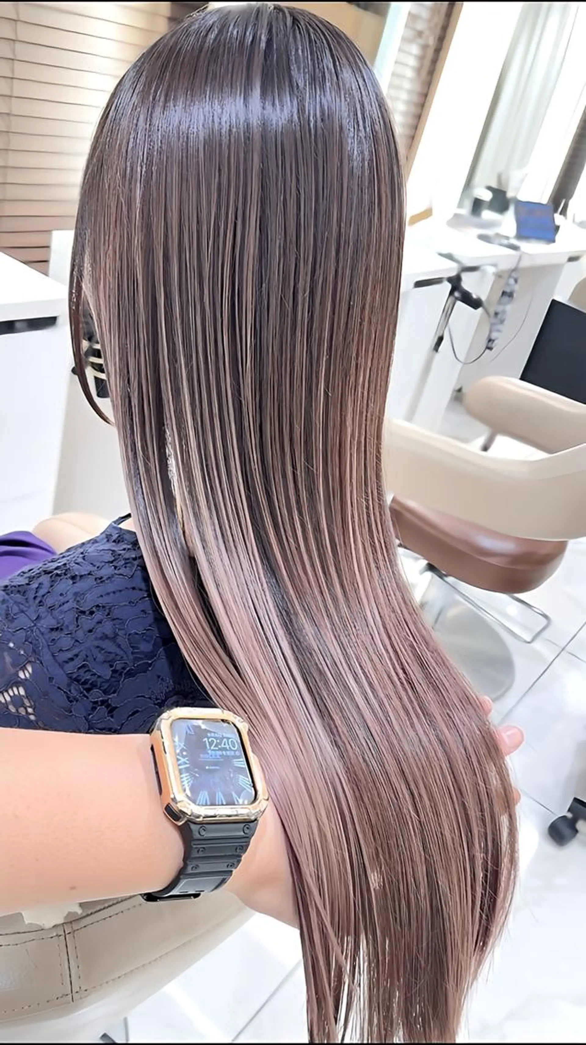 ロング 髪質改善 トリートメント トリートメント ヘッドスパ 髪質改善/縮毛矯正 /カラー/篠塚菜々子のヘアスタイル