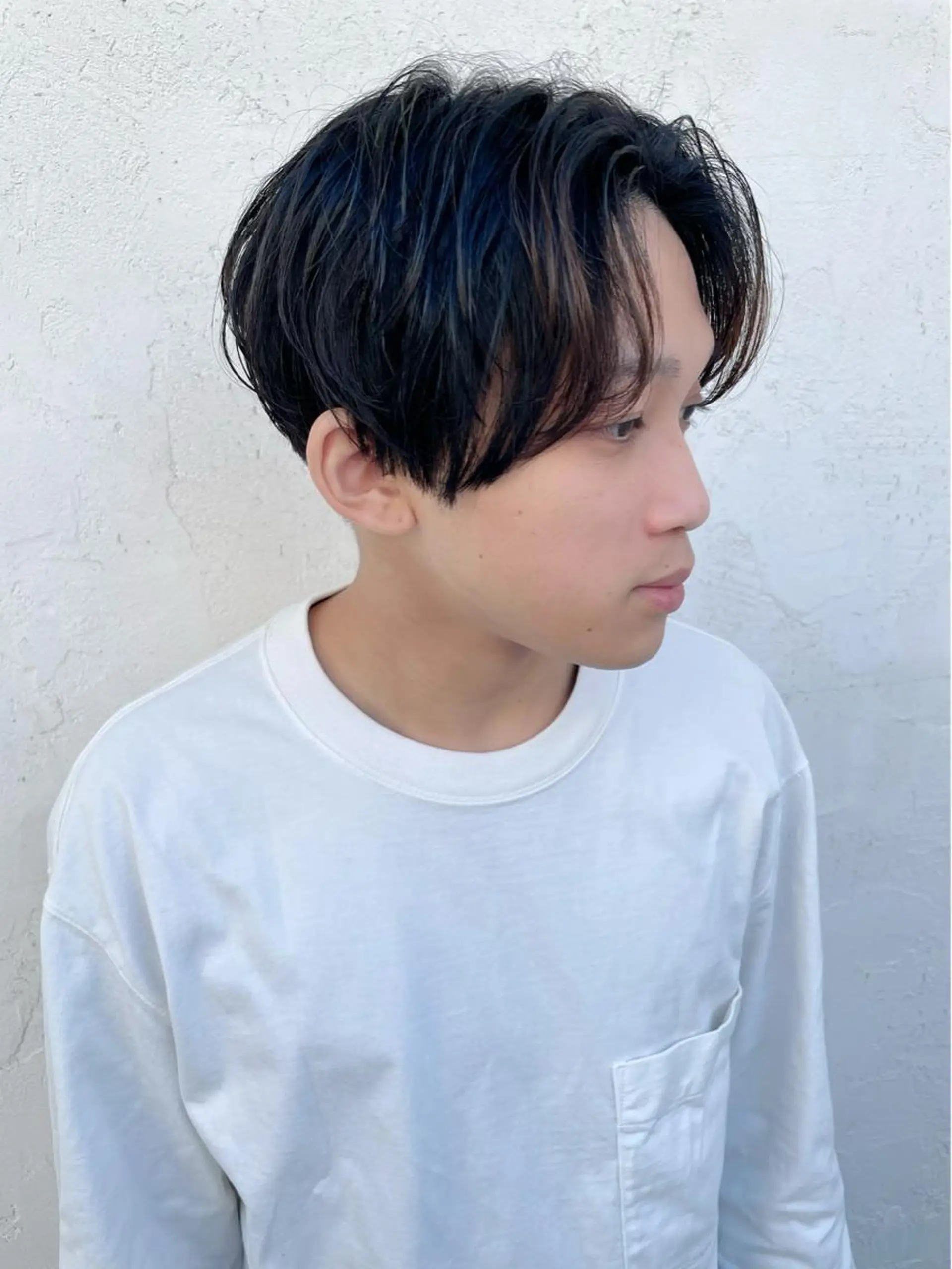 カラー メンズ 顔周りカット 【オノザワリョウ】のヘアスタイル