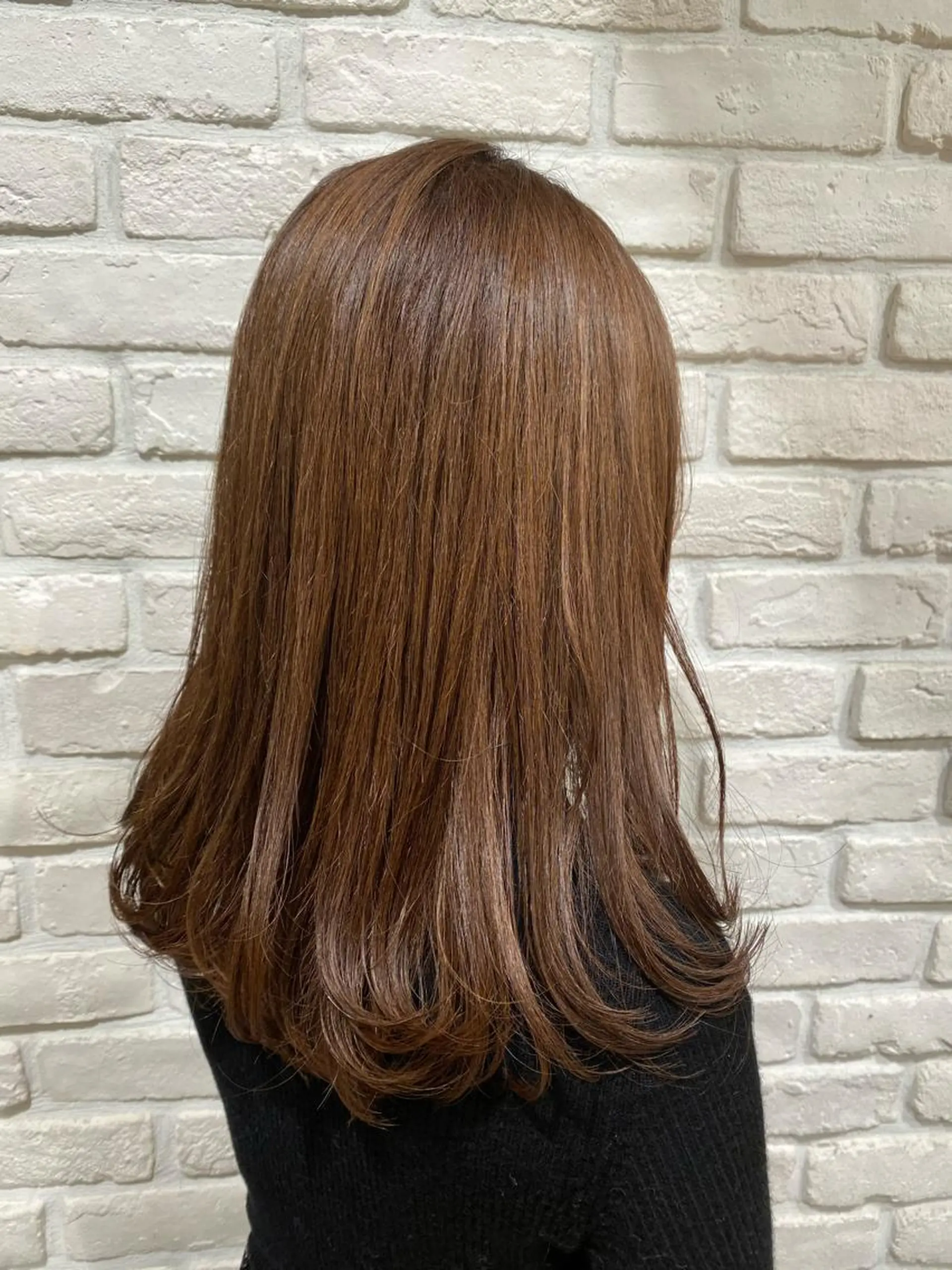 セミロング カラー ベージュカラー🧸 伊藤なつみのヘアスタイル