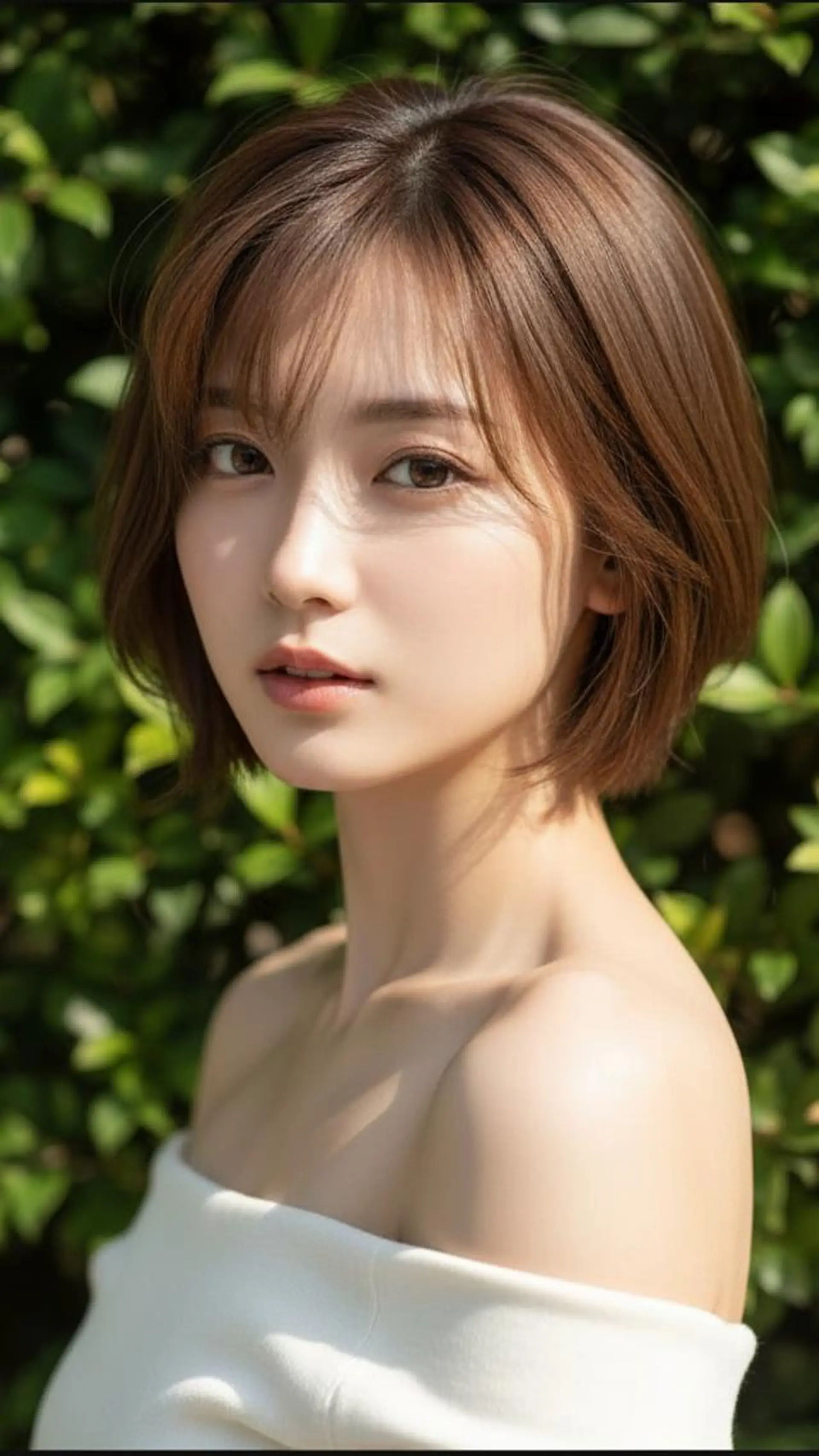 ショート カラー ショートボブ 透明感カラー ボブ 顔周りカット ショートヘア カット ヘアカラー トリートメント さく/髪質改善× 縮毛矯正/町田のヘアスタイル