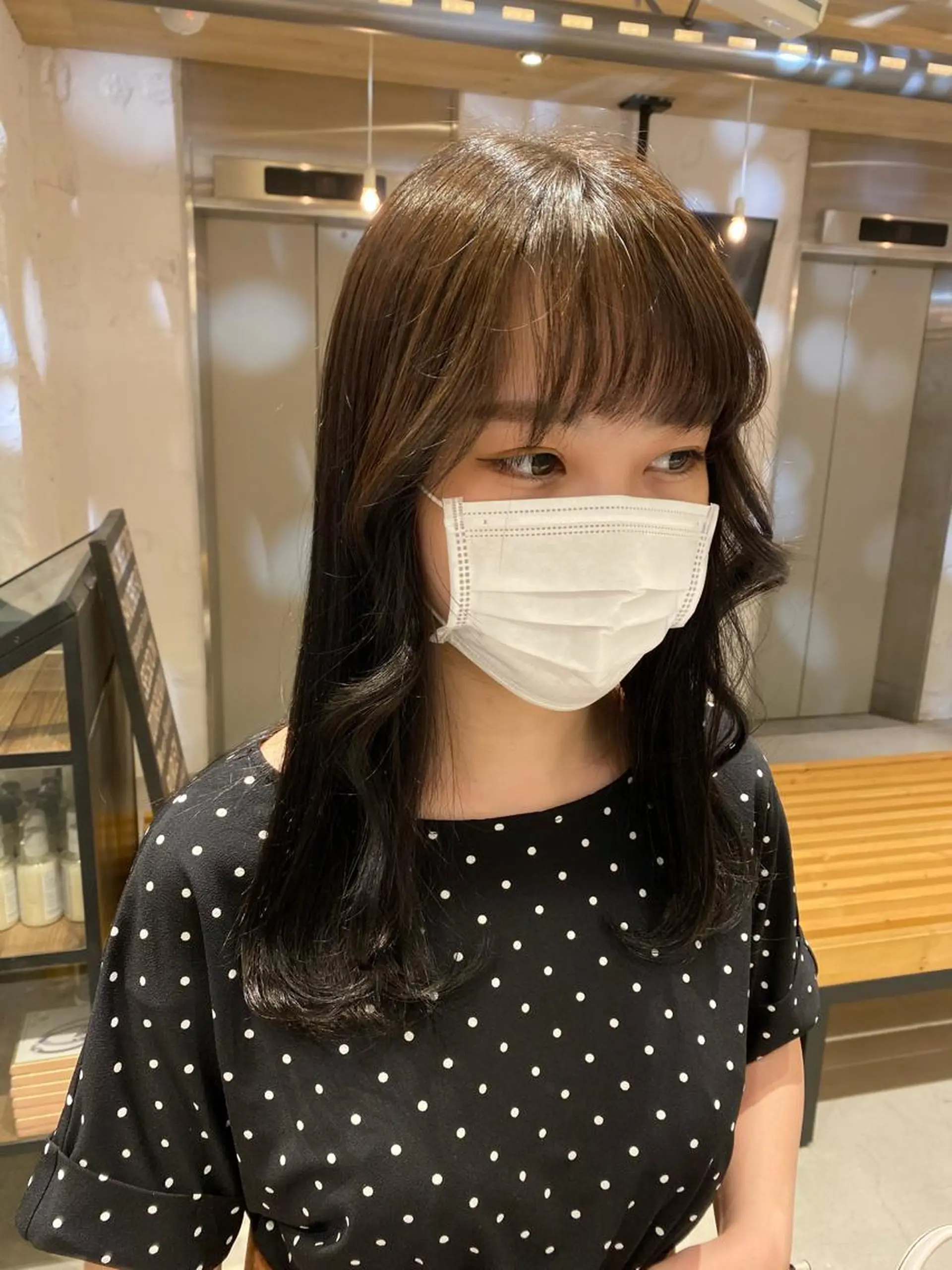 セミロング カラー ヘアカラー トリートメント MOE🐈‍⬛🎀 エクステ/ワンホンのヘアスタイル