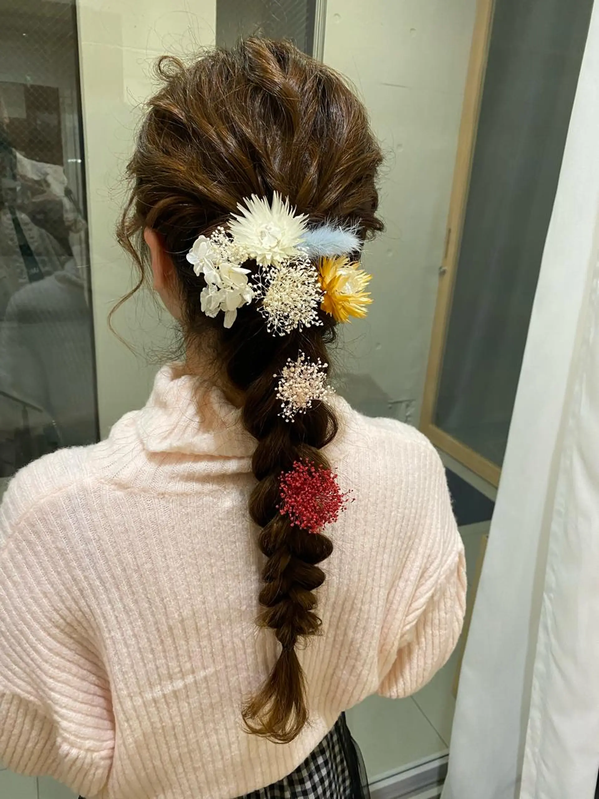 ロング ヘアアレンジ 髪飾り 田中 アキオのヘアスタイル