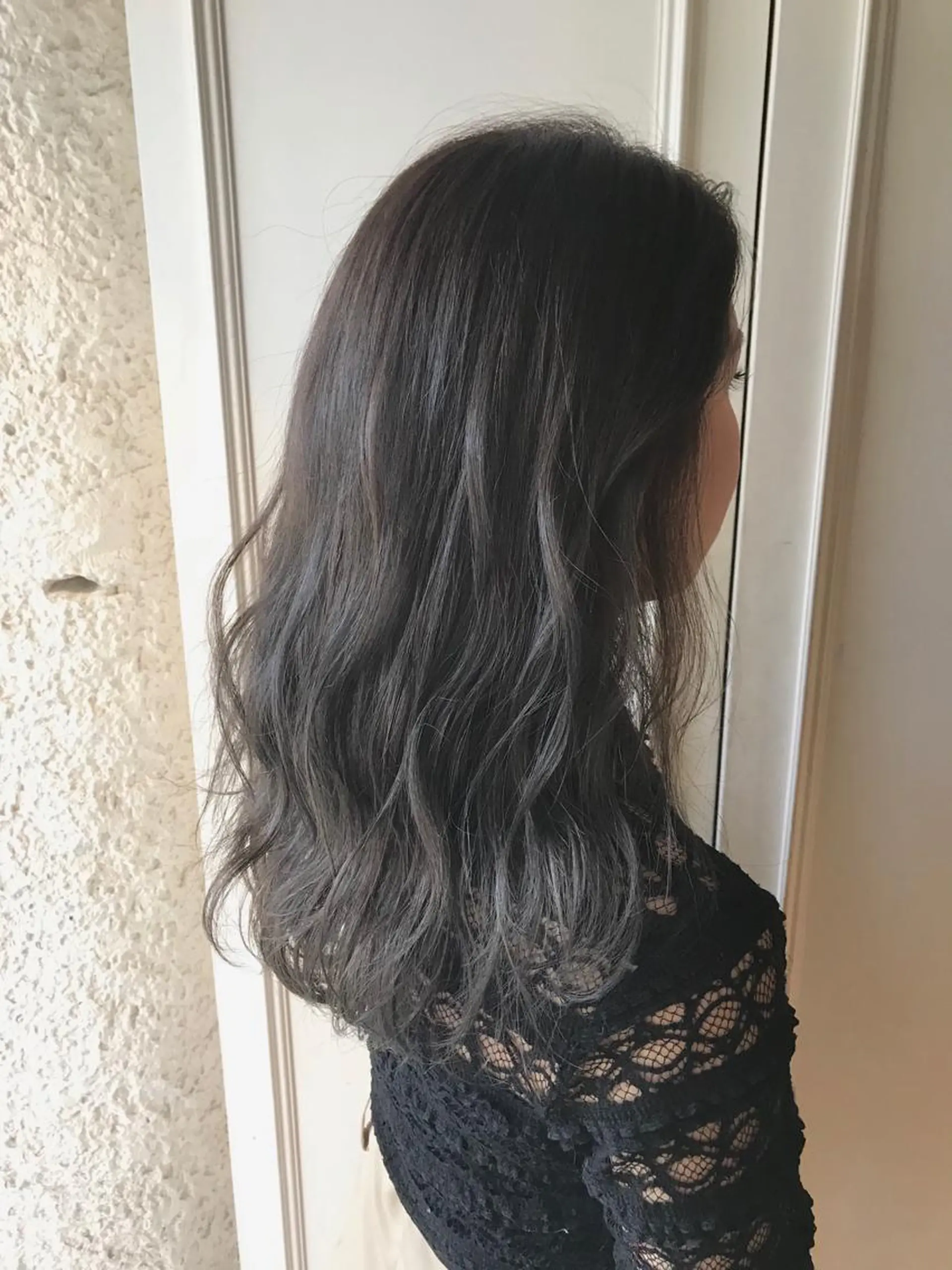 ミディアム カラー アッシュ アッシュグレー 悩み解決/艶髪/ LISAのヘアスタイル