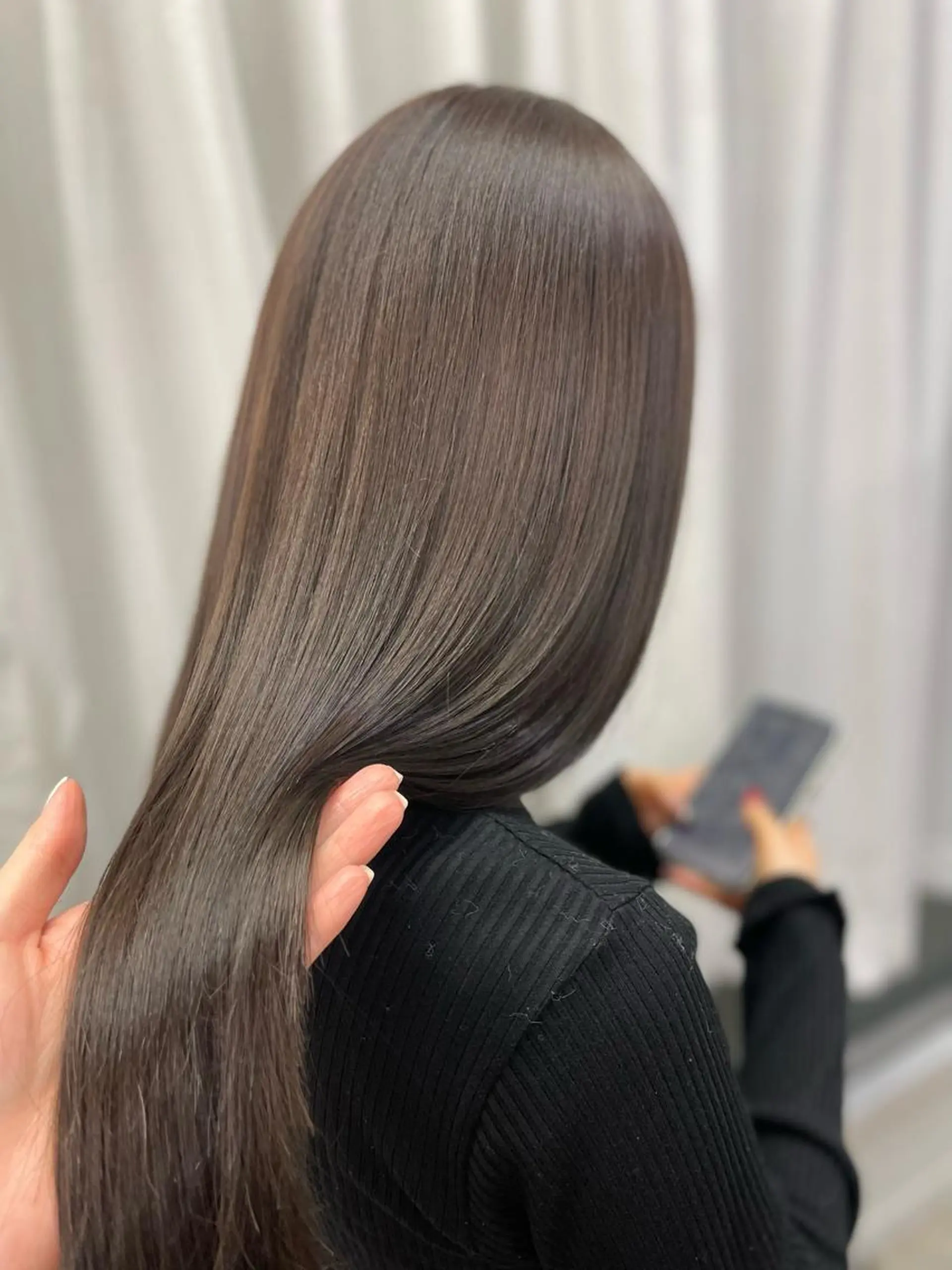 ロング カラー ヘアカラー トリートメント 韓国ヘア🤍髪質改善 🇰🇷AKANEのヘアスタイル