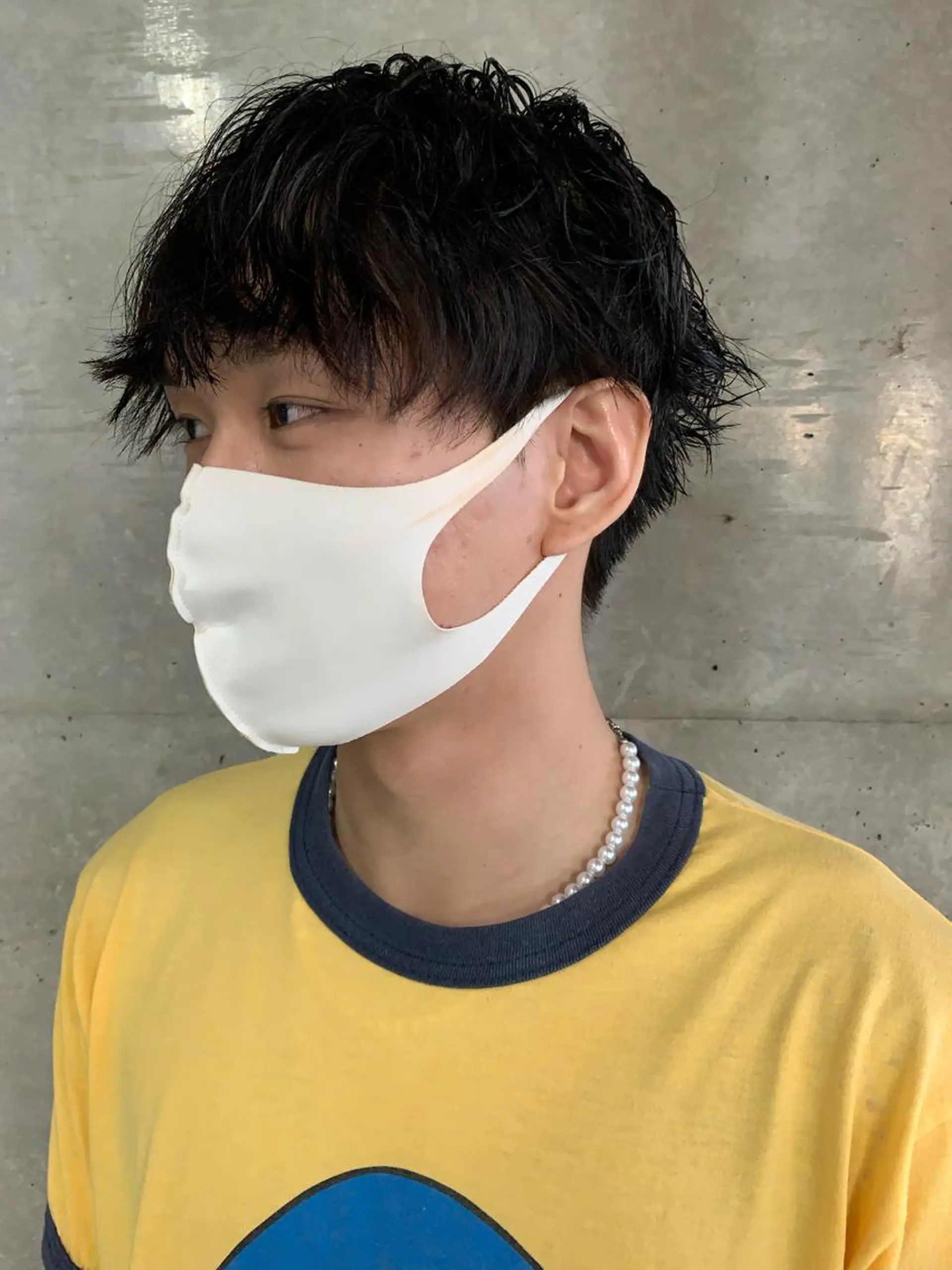 ショート パーマ メンズ ボブパーマコテ巻き風 パーマNo1深江秀平のヘアスタイル