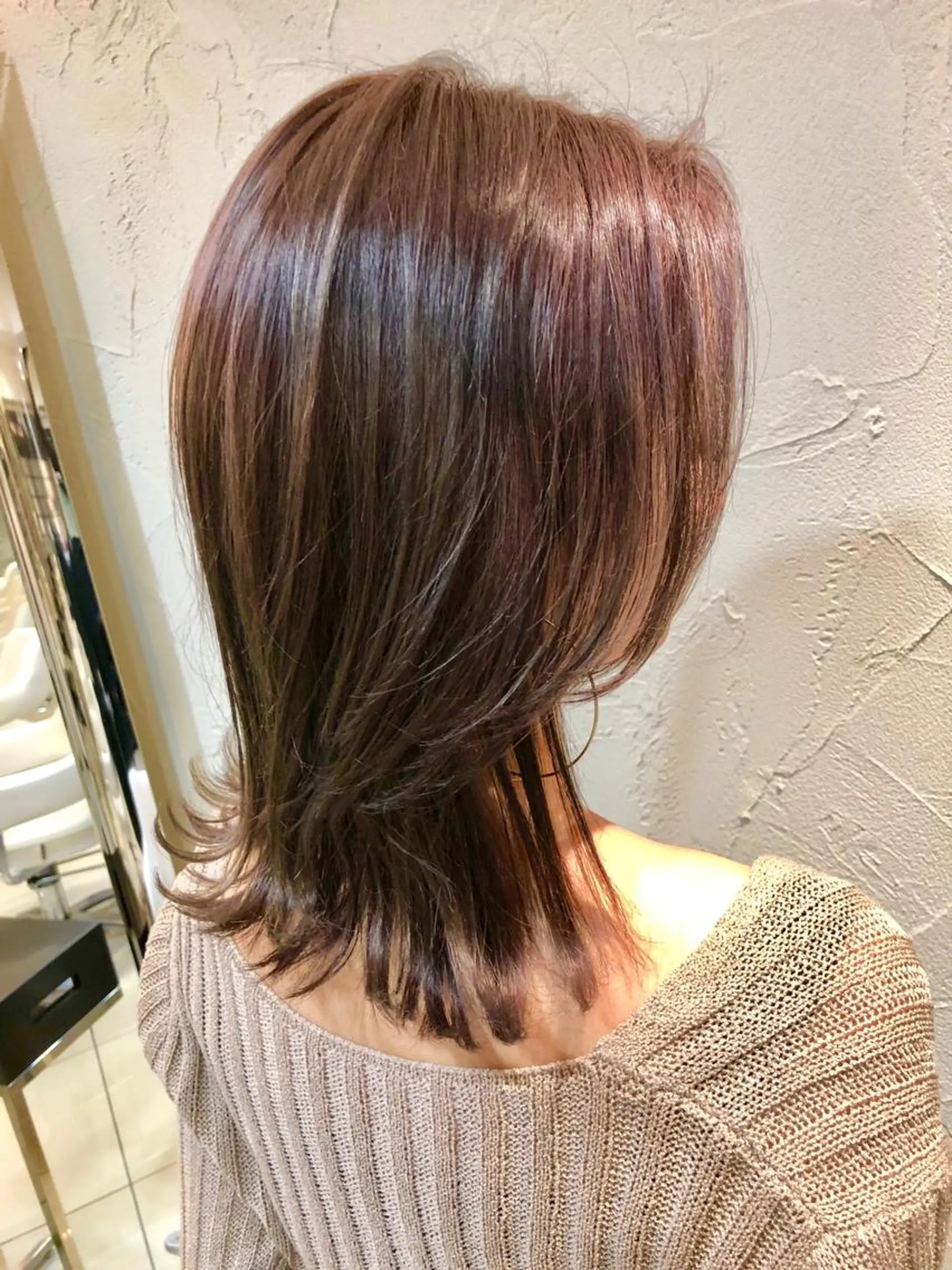 ミディアム カラー ヘアカラー 縮毛矯正 🌼こやま かおり🌼のヘアスタイル