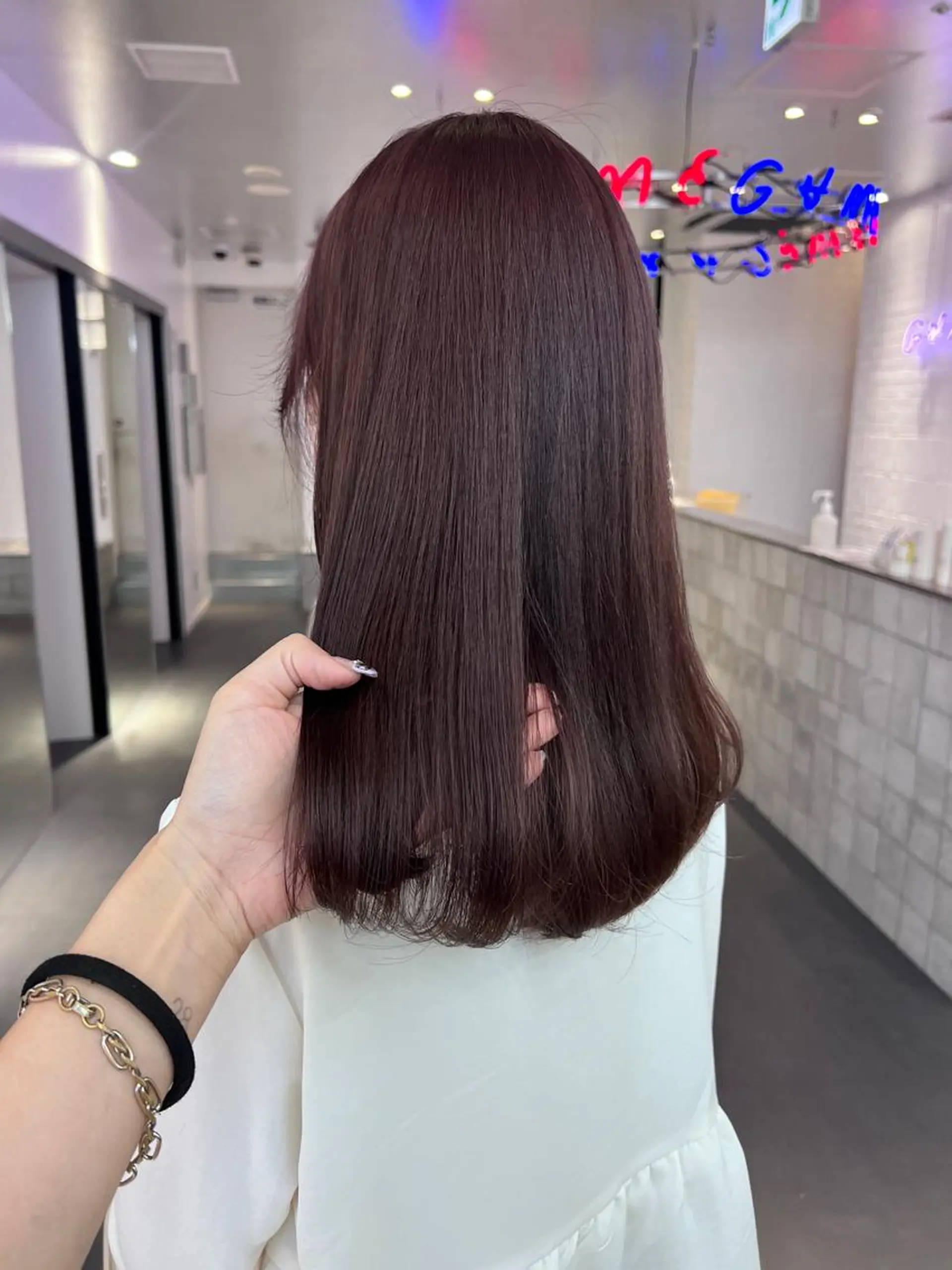 ロング カラー ヘアアレンジ ブラウンカラー ピンクカラー ピンクブラウン 天神レイヤーカット No.1💖マユカのヘアスタイル