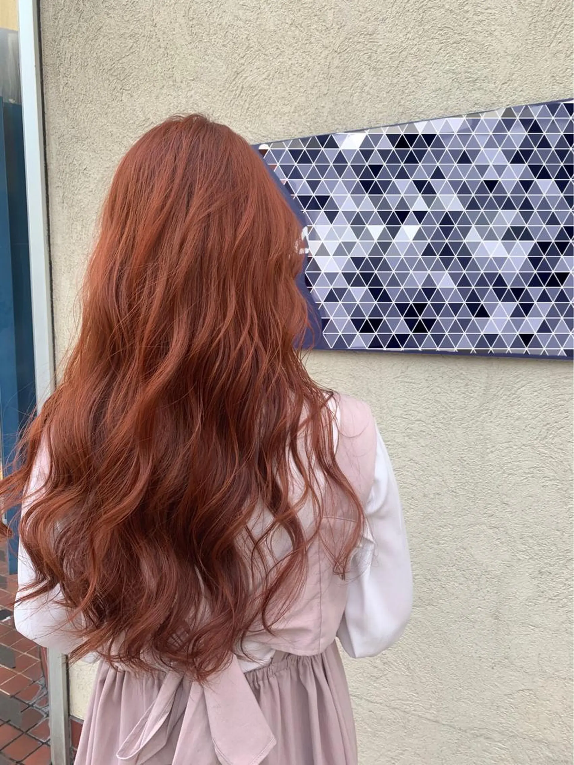 ロング ヘアカラー トリートメント 嶋崎 啓人のヘアスタイル