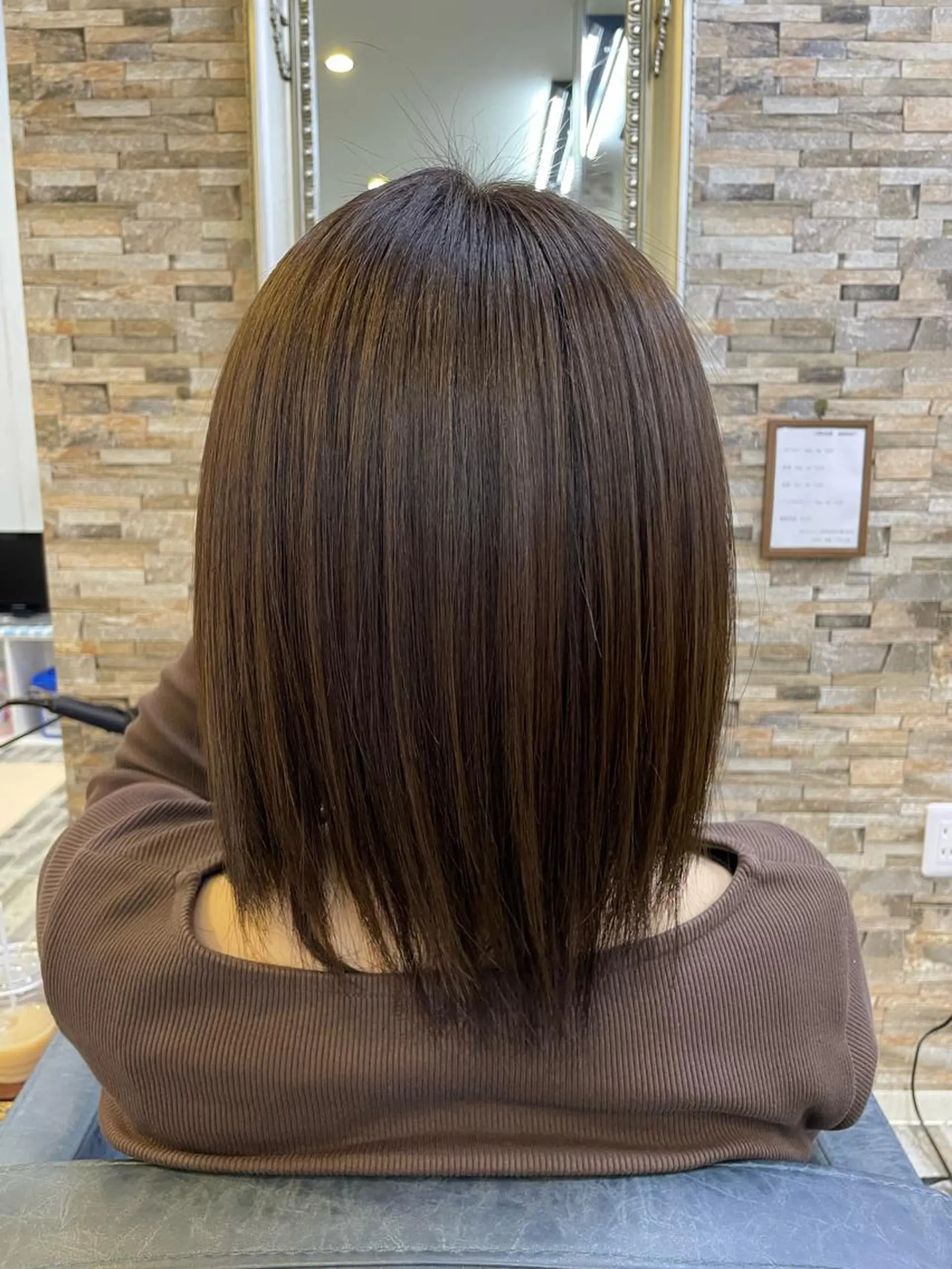 ミディアム カラー 透明感カラー 姫路アンメリーアン ダンのヘアスタイル