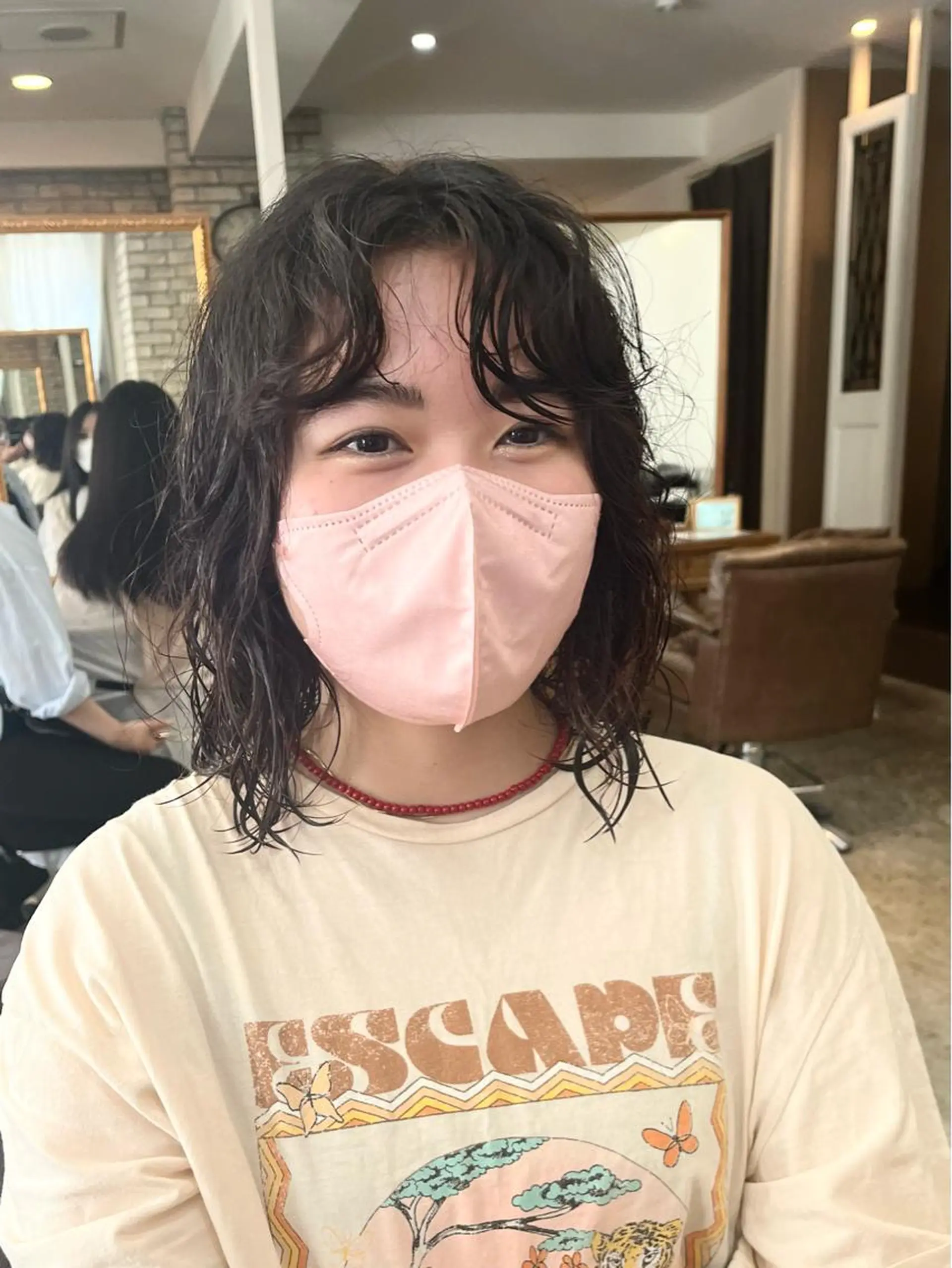 ミディアム カット パーマ ショートスタイル /tomo.のヘアスタイル