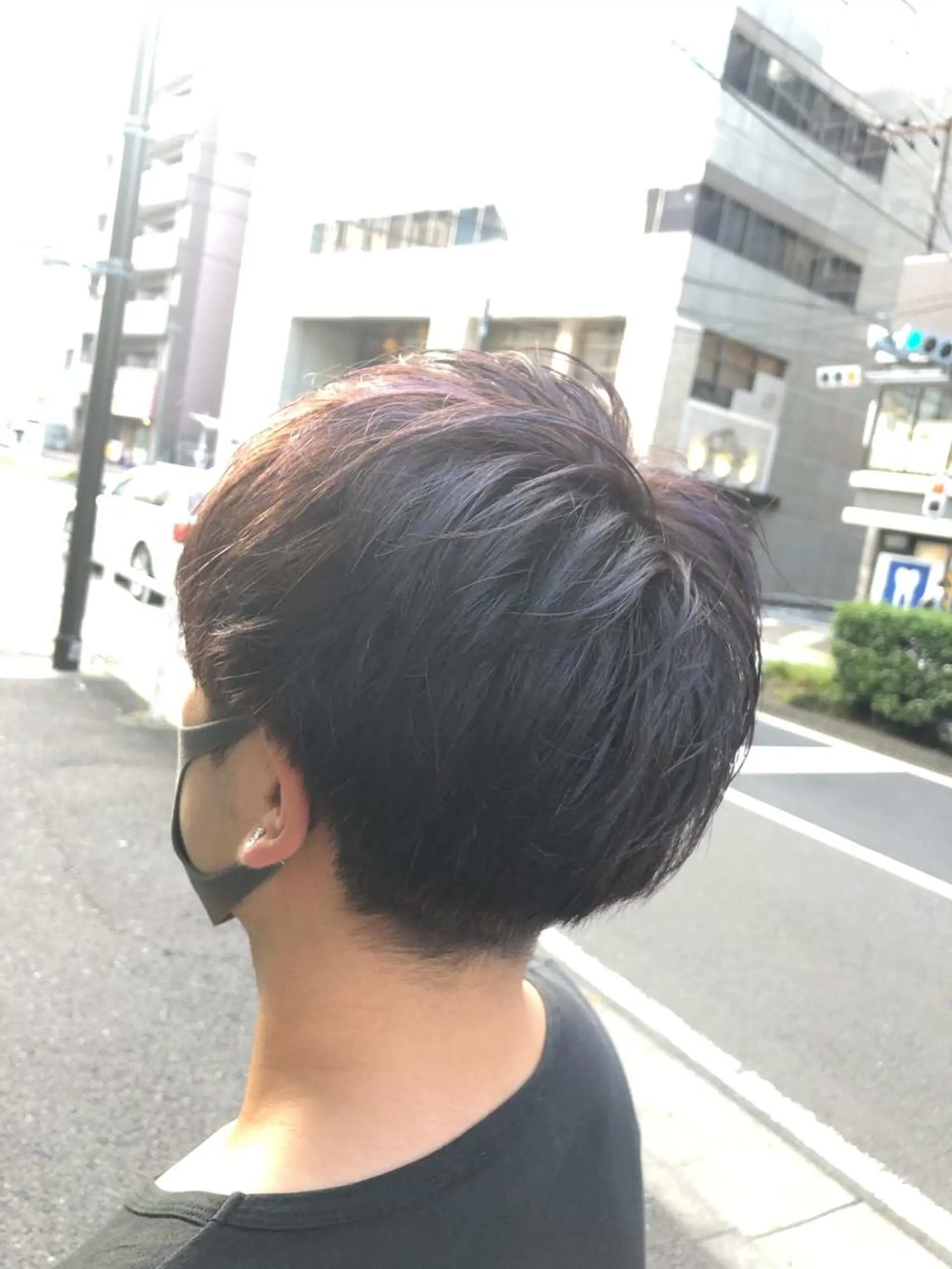 ショート カラー メンズ パープルカラー 🍀富久 永梨🧸のヘアスタイル