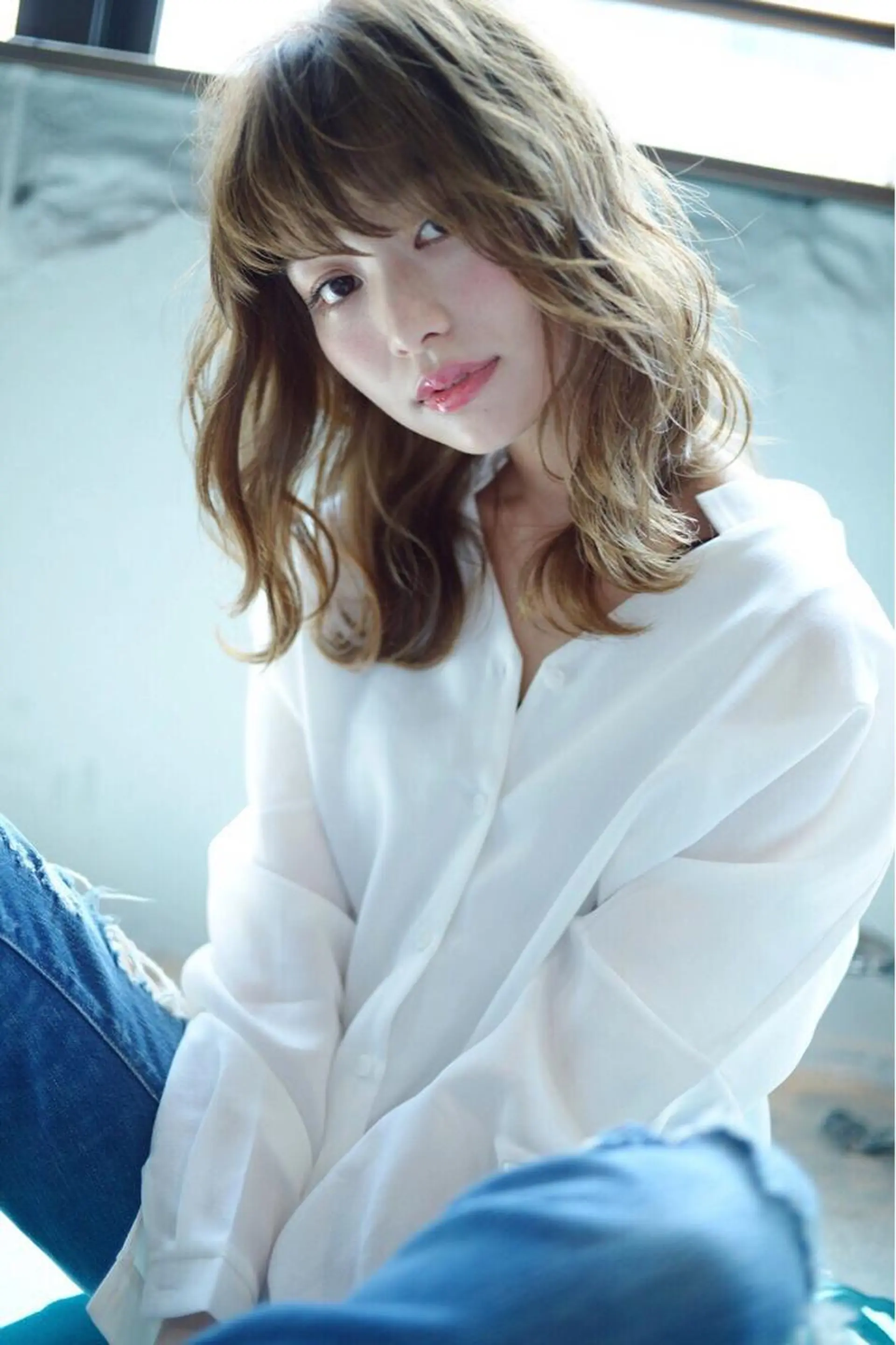 ミディアム カラー パーマ カット パーマ トリートメント ヘッドスパ 💈LuTa💈_ 公式_NewOpenのヘアスタイル