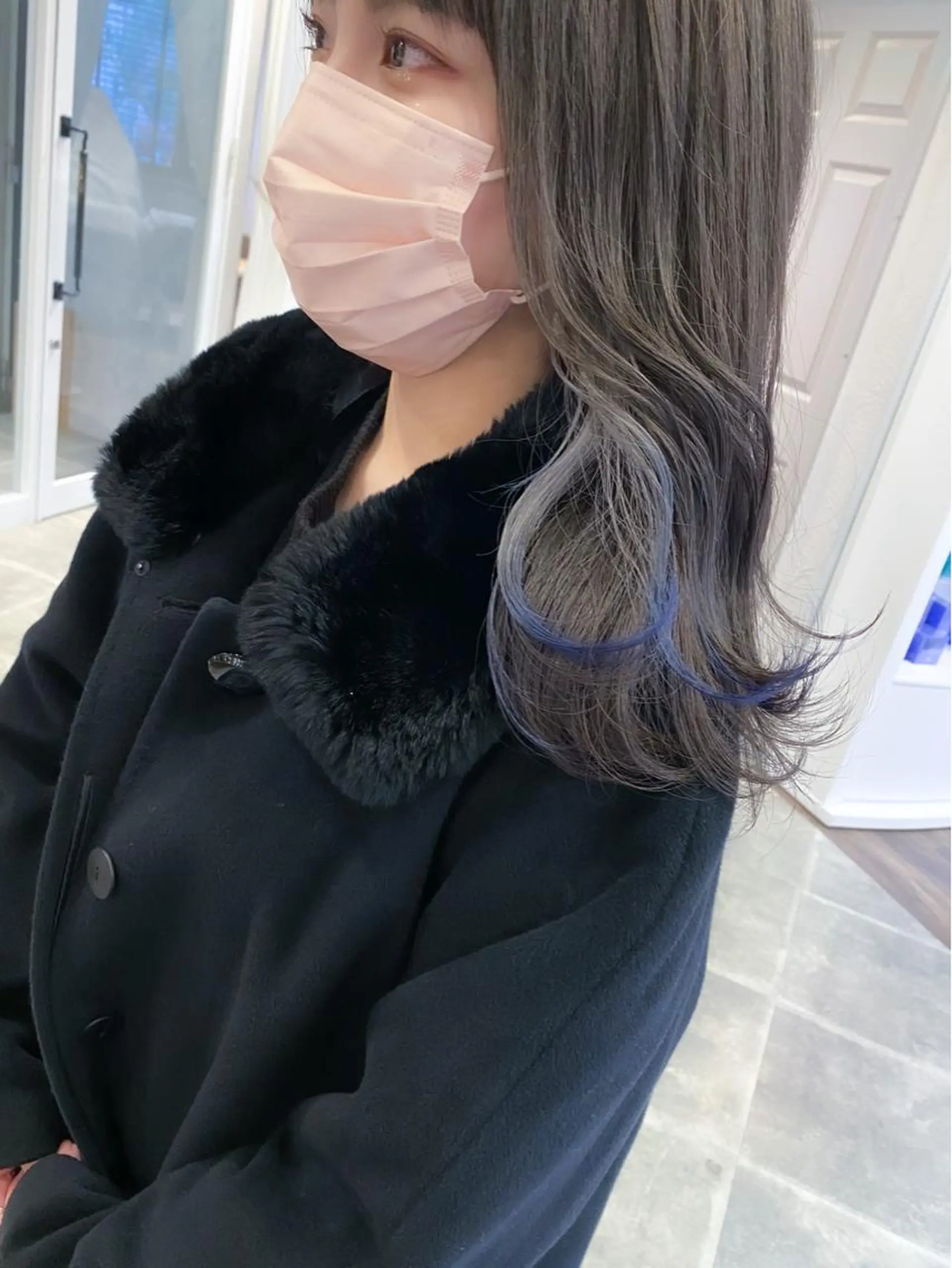 セミロング カラー アッシュ アッシュグレー ブルーカラー Meena by urban所属・丹羽 隼人/髪質改善 /韓国ヘア🇰🇷のヘアスタイル