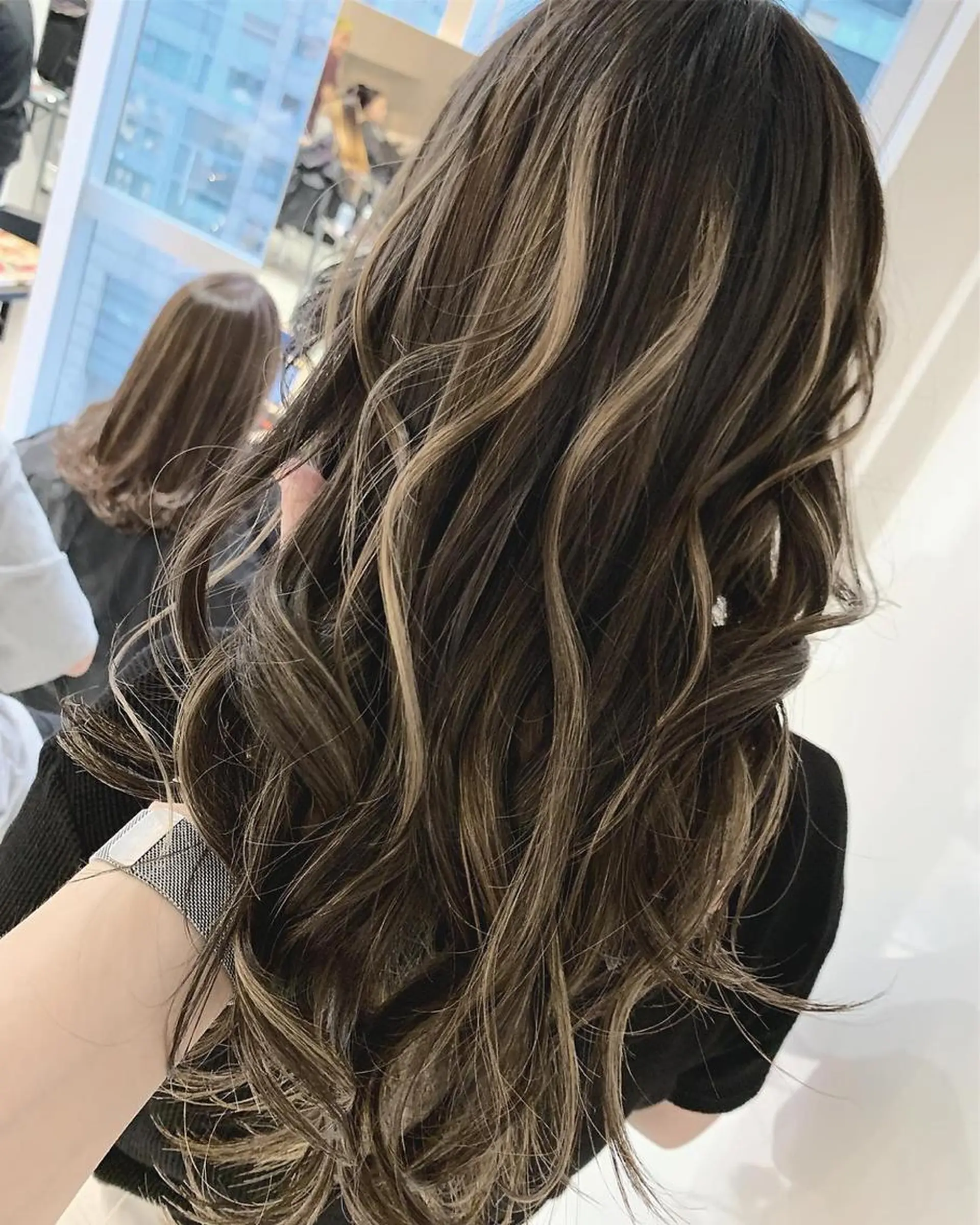 ロング カラー ヘアアレンジ ネイル マツエク・マツパ ハイライトカラー 3Dハイライト ハイライト 阿部 圭悟のヘアスタイル