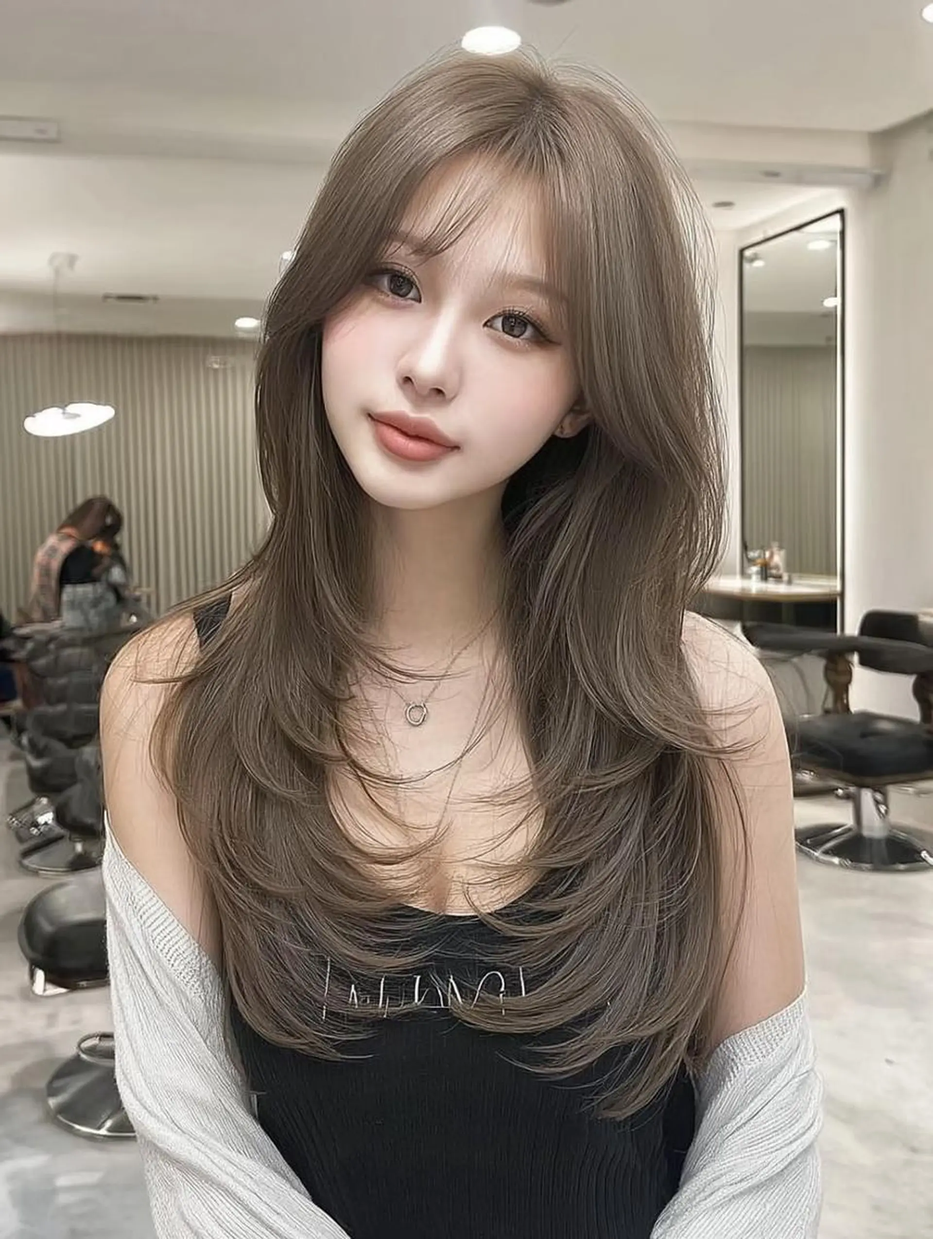 ロング ボブ 髪質改善 韓国風ヘア レイヤーカット ロング カット ヘアカラー トリートメント 🌈村松滉太髪質改善 レイヤーカット🌈のヘアスタイル