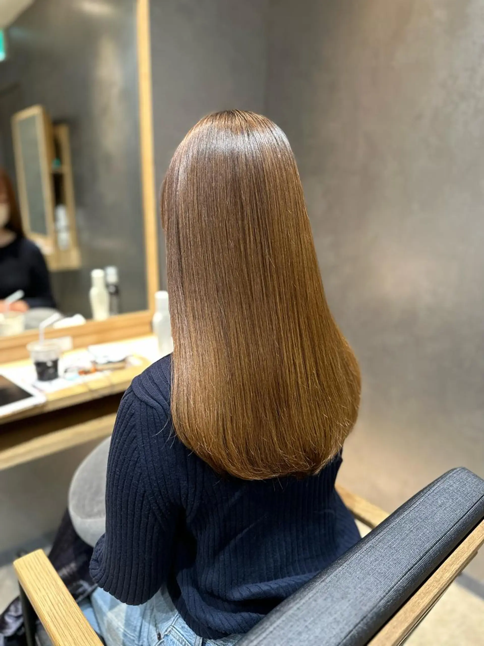 ロング 縮毛矯正 DAICHI inity心斎橋のヘアスタイル