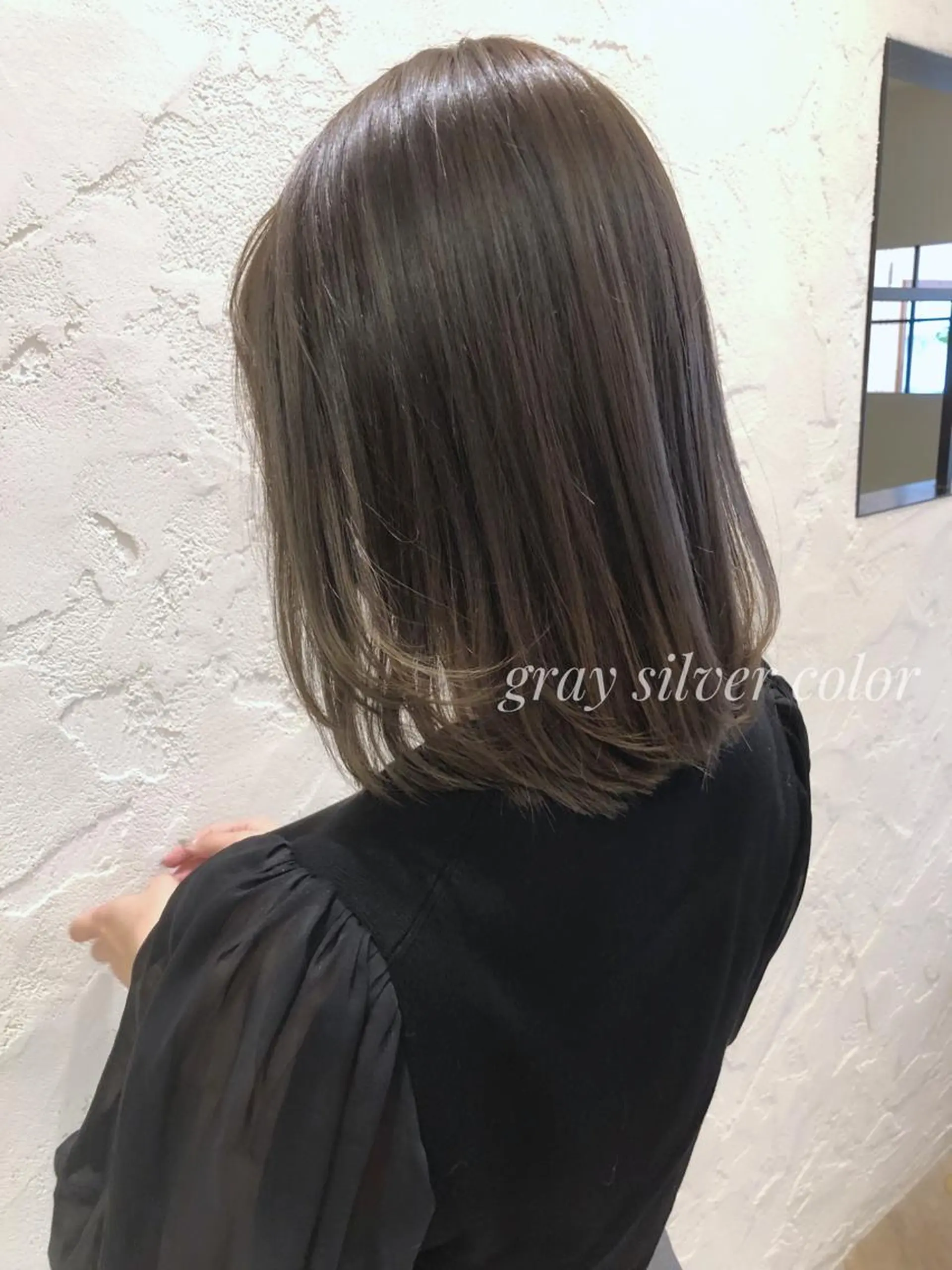 ミディアム アッシュ ヘアカラー トリートメント ヘアセット ✨透明感ケアカラー✨ 長野ゆきなのヘアスタイル