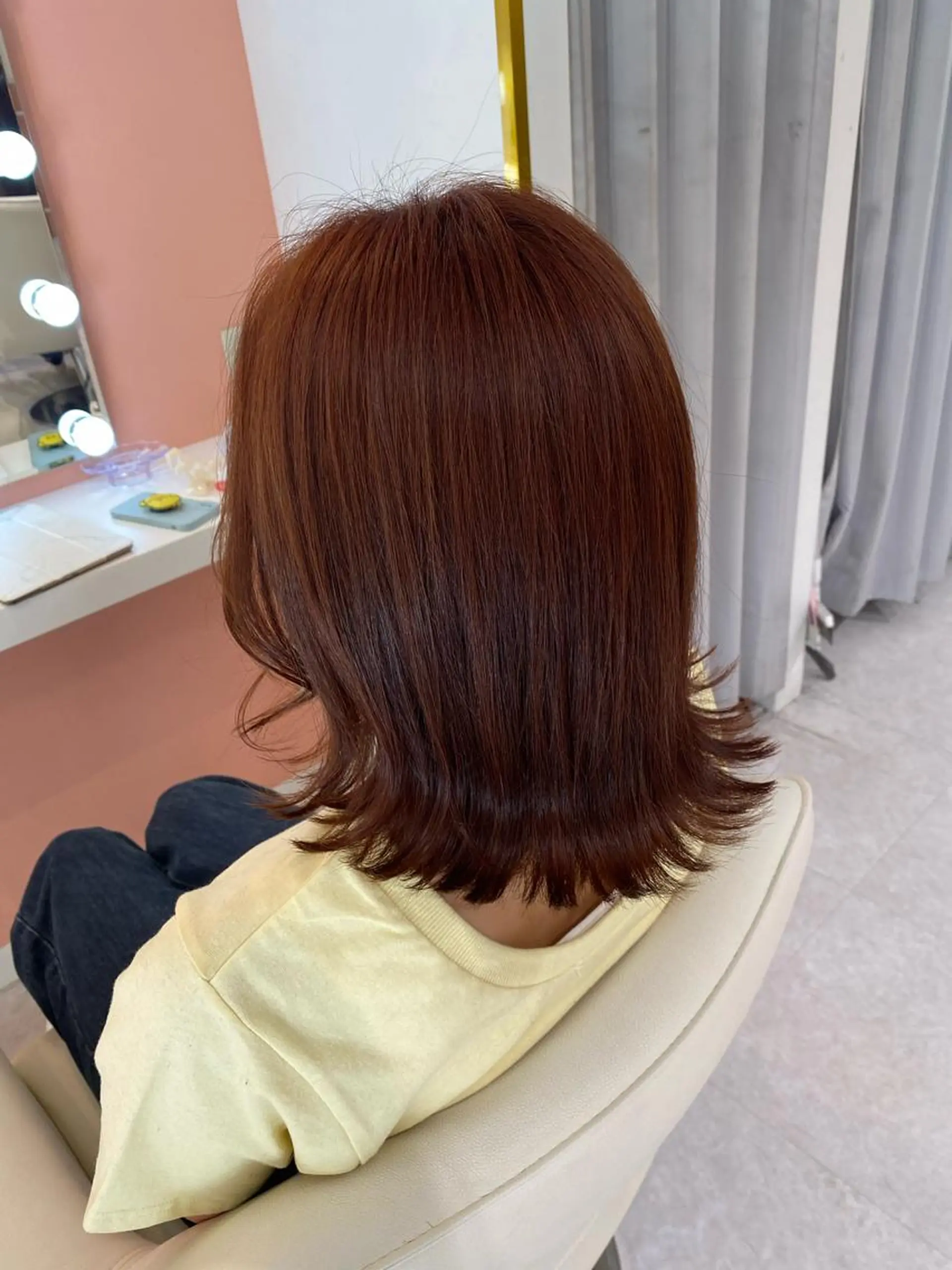 ミディアム カット トリートメント 梛木 唯のヘアスタイル