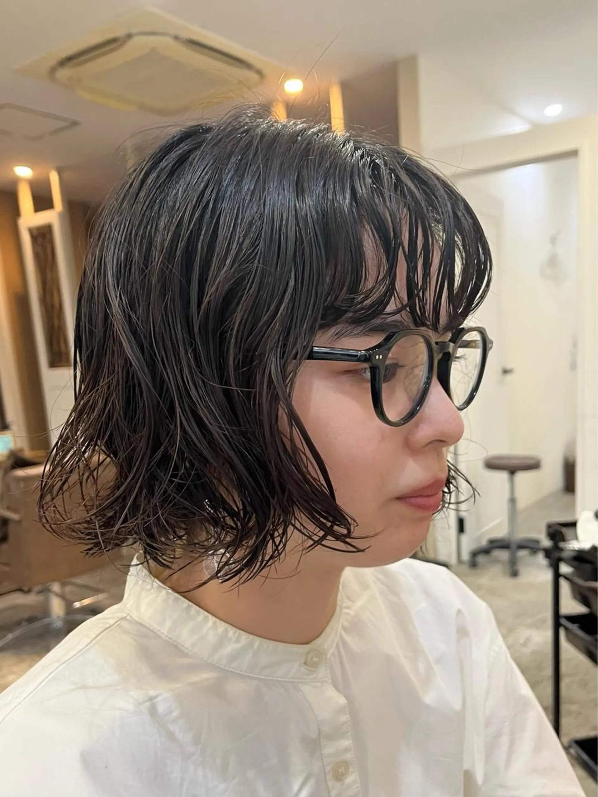 ミディアム カット パーマ ショートスタイル /tomo.のヘアスタイル