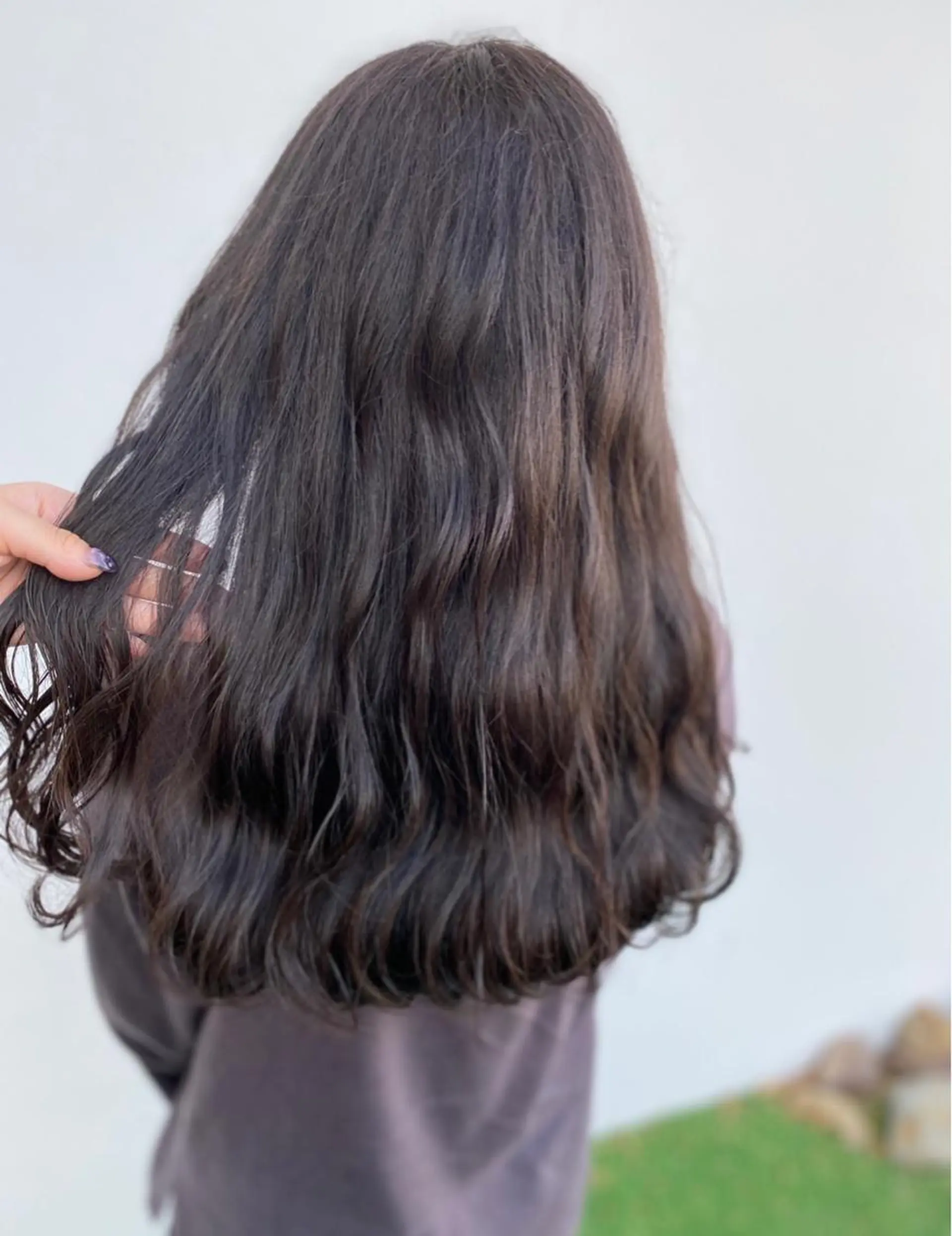 ロング カラー 黒髪 ナチュラルブラック カット ヘアカラー JILL ユキのヘアスタイル