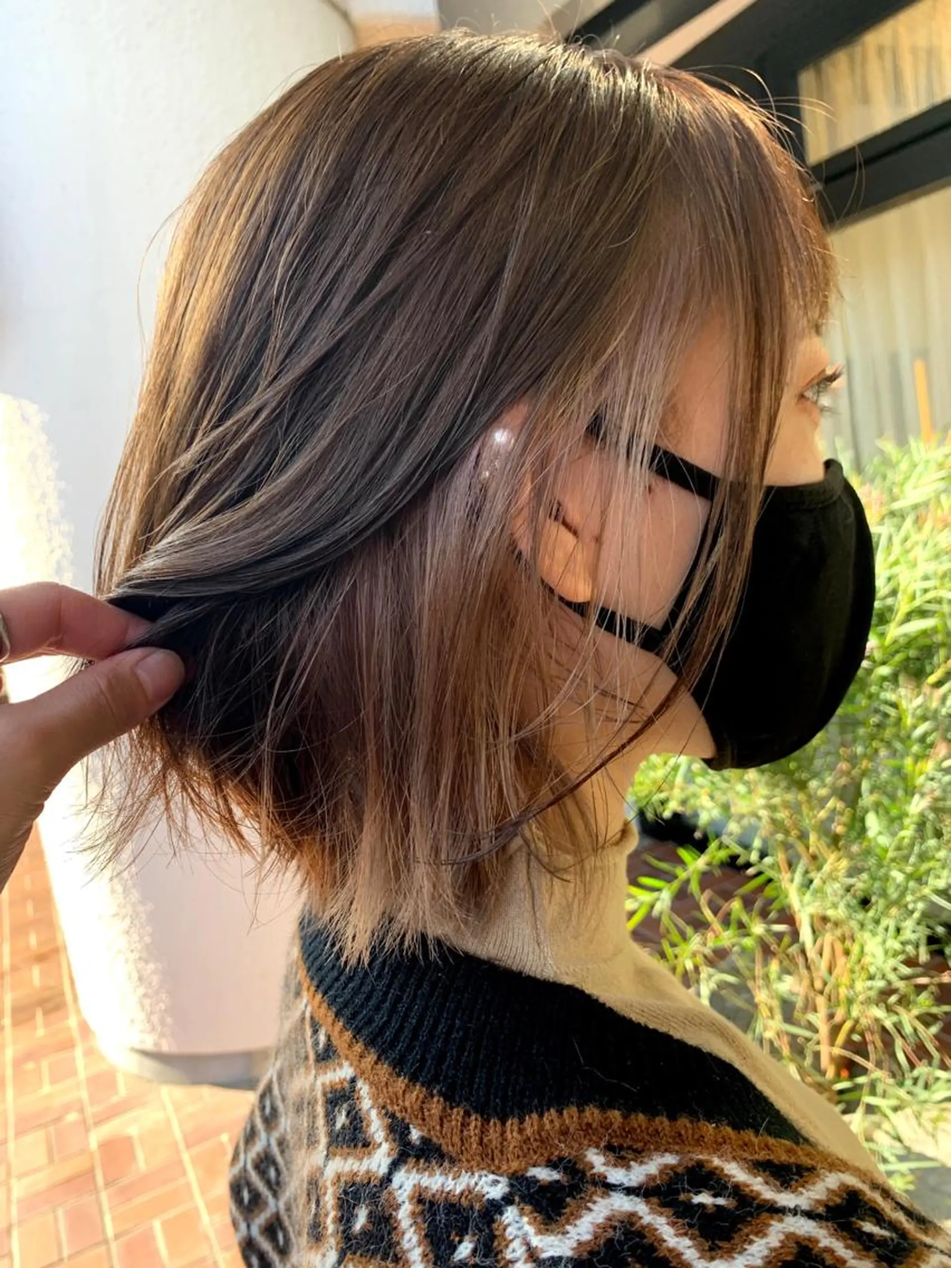 ミディアム カラー カット ヘアカラー トリートメント haf店長 ✂︎タカハシレン✂︎のヘアスタイル