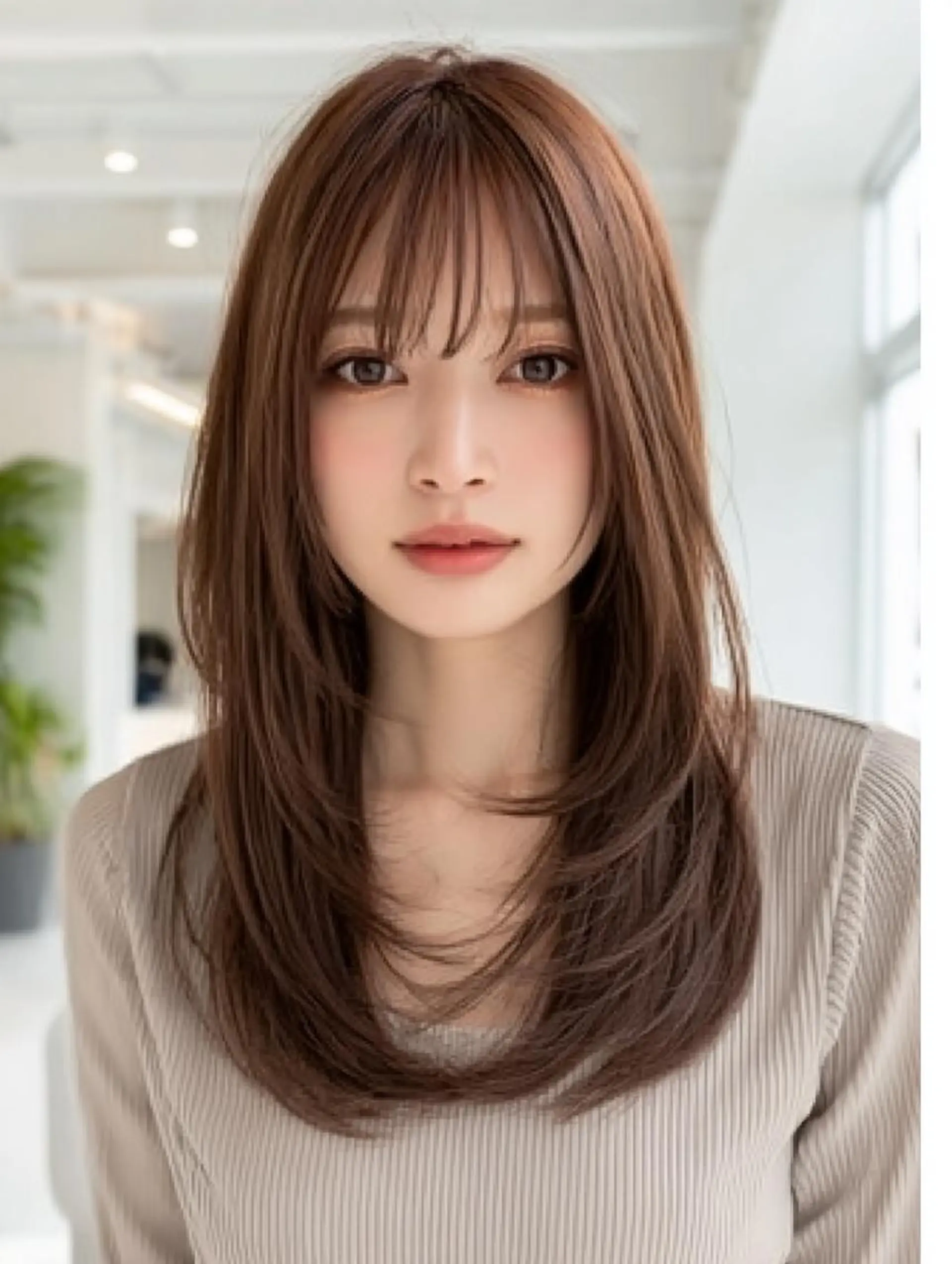 セミロング ハッシュカット 髪質改善 レイヤーカット 縮毛矯正 トリートメント カット ヘアカラー トリートメント 生艶髪＆レイヤー🔔 渋谷お薦めNo.1✨のヘアスタイル