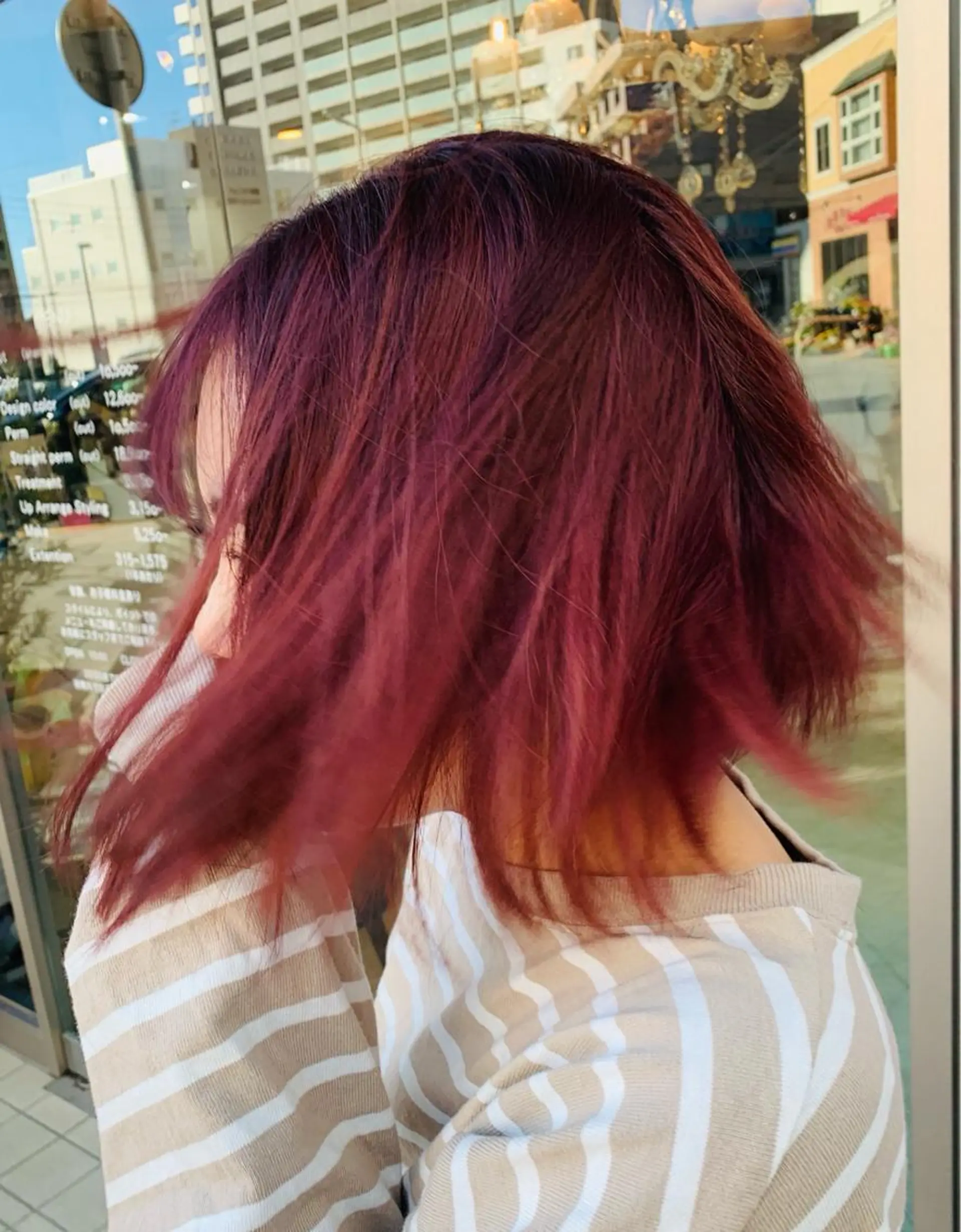 ミディアム カラー アッシュ ブリーチ ブルーカラー ブルーアッシュ ハイトーンカラー カット ヘアカラー トリートメント ヘッドスパ nishimura makotoのヘアスタイル