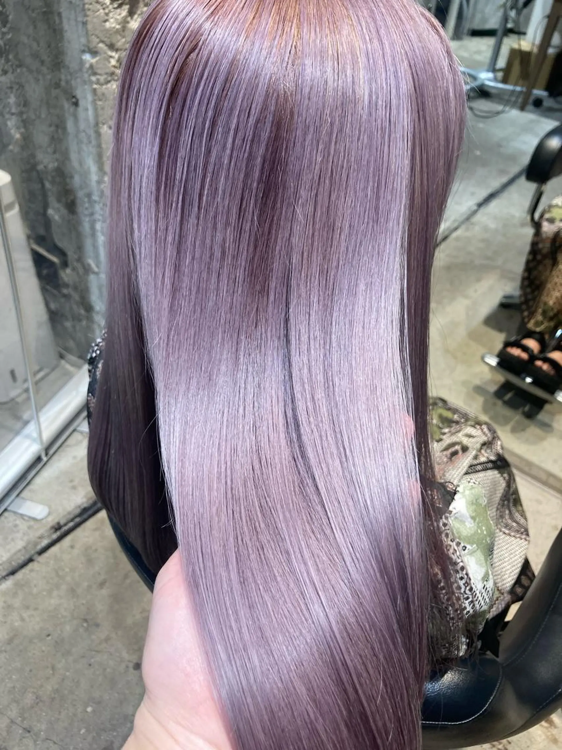 セミロング カラー パープルカラー カット ヘアカラー トリートメント 🌈ウルトワ水素 髪質改善naru🌈のヘアスタイル