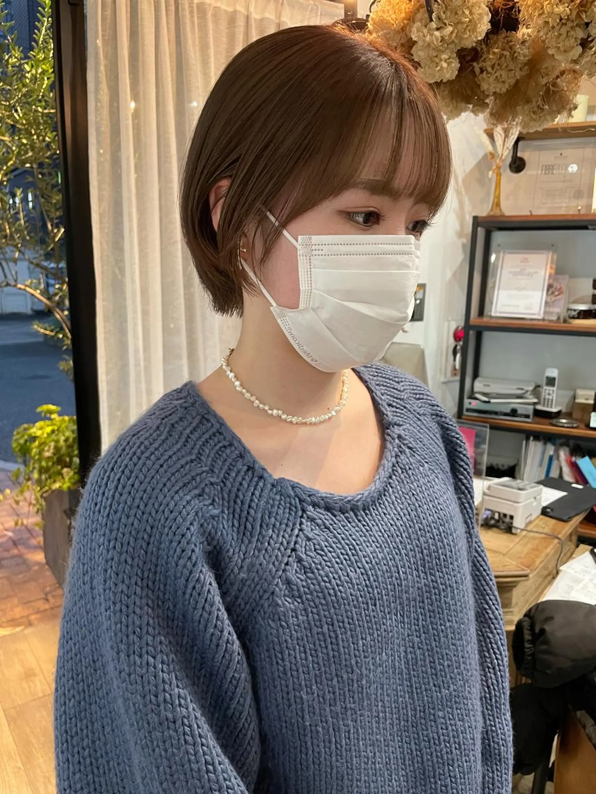 ショート ショートボブ ボブ 顔周りカット ショートヘア カット トリートメント salowin梅田所属・レイヤー/顔周り /AKARIのヘアスタイル