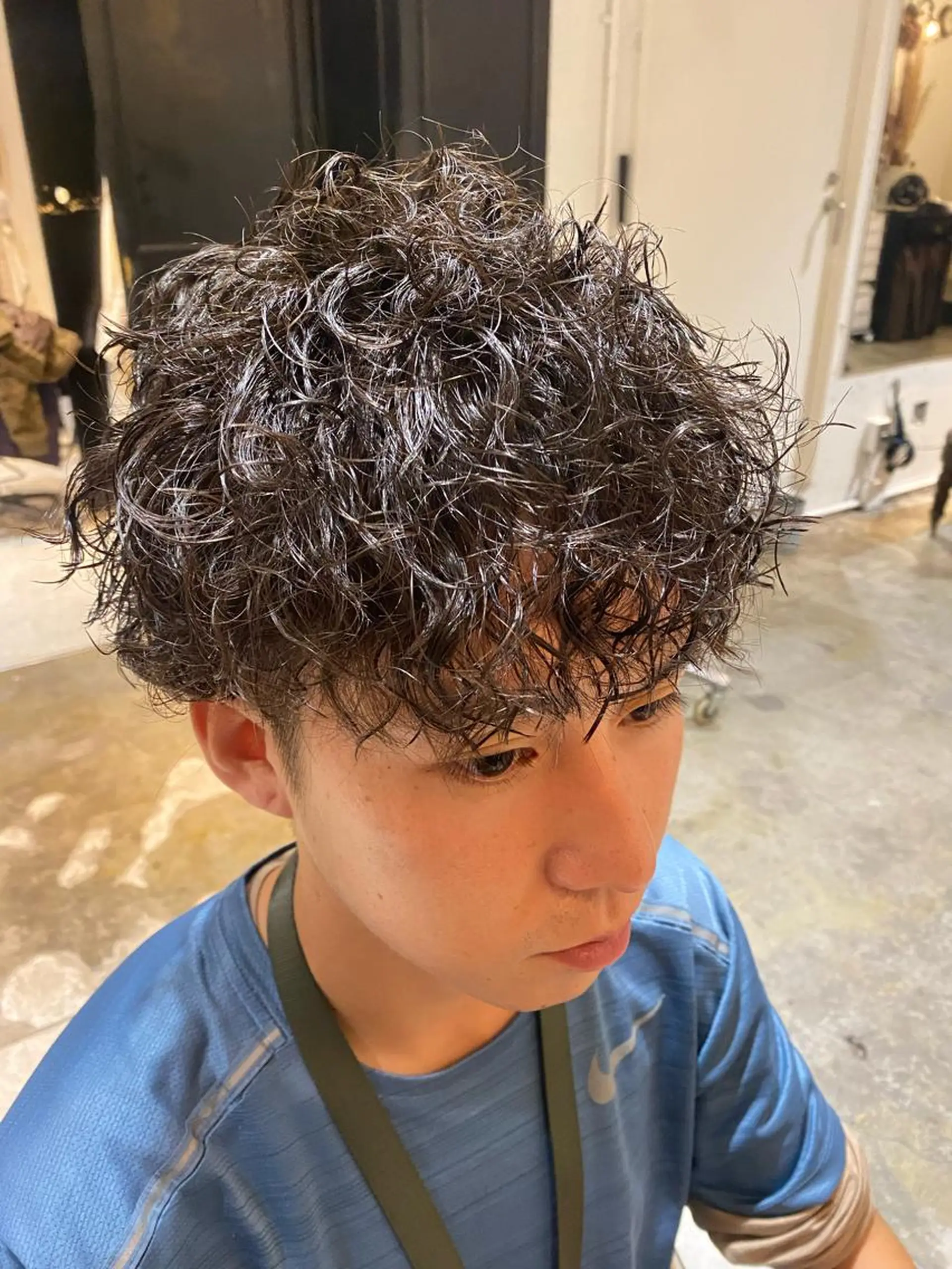 ショート メンズ メンズパーマ バレイヤージュ職人 🔥代表YU-SHIのヘアスタイル