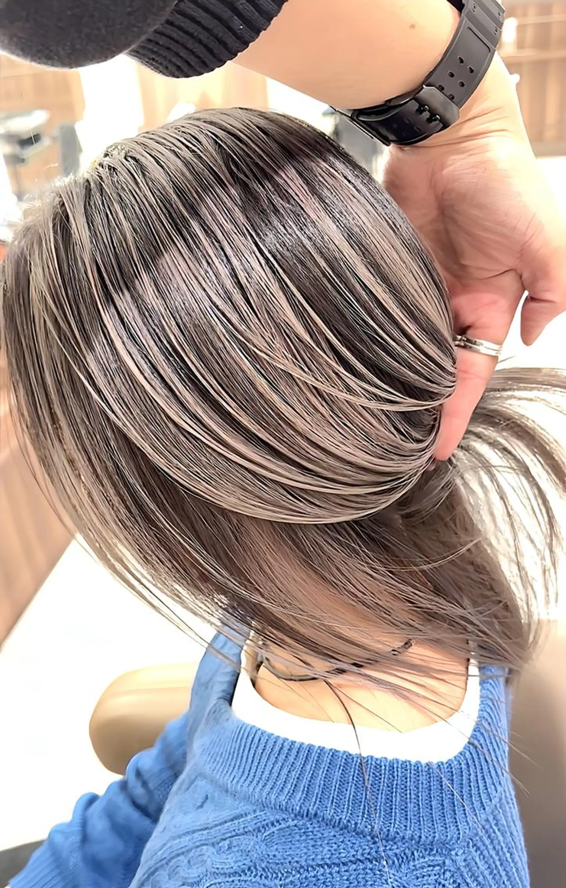 カラー ロング バレイヤージュ 髪質改善 レイヤーカット ヘアカラー トリートメント 大宮/バレイヤージュ 髪質改善/澤田隆誠のヘアスタイル