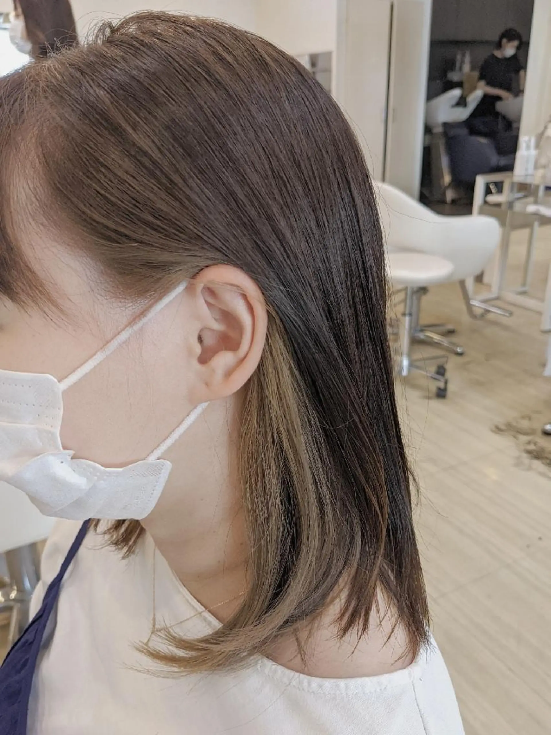 カラー インナーカラー 池田 恵久美のヘアスタイル