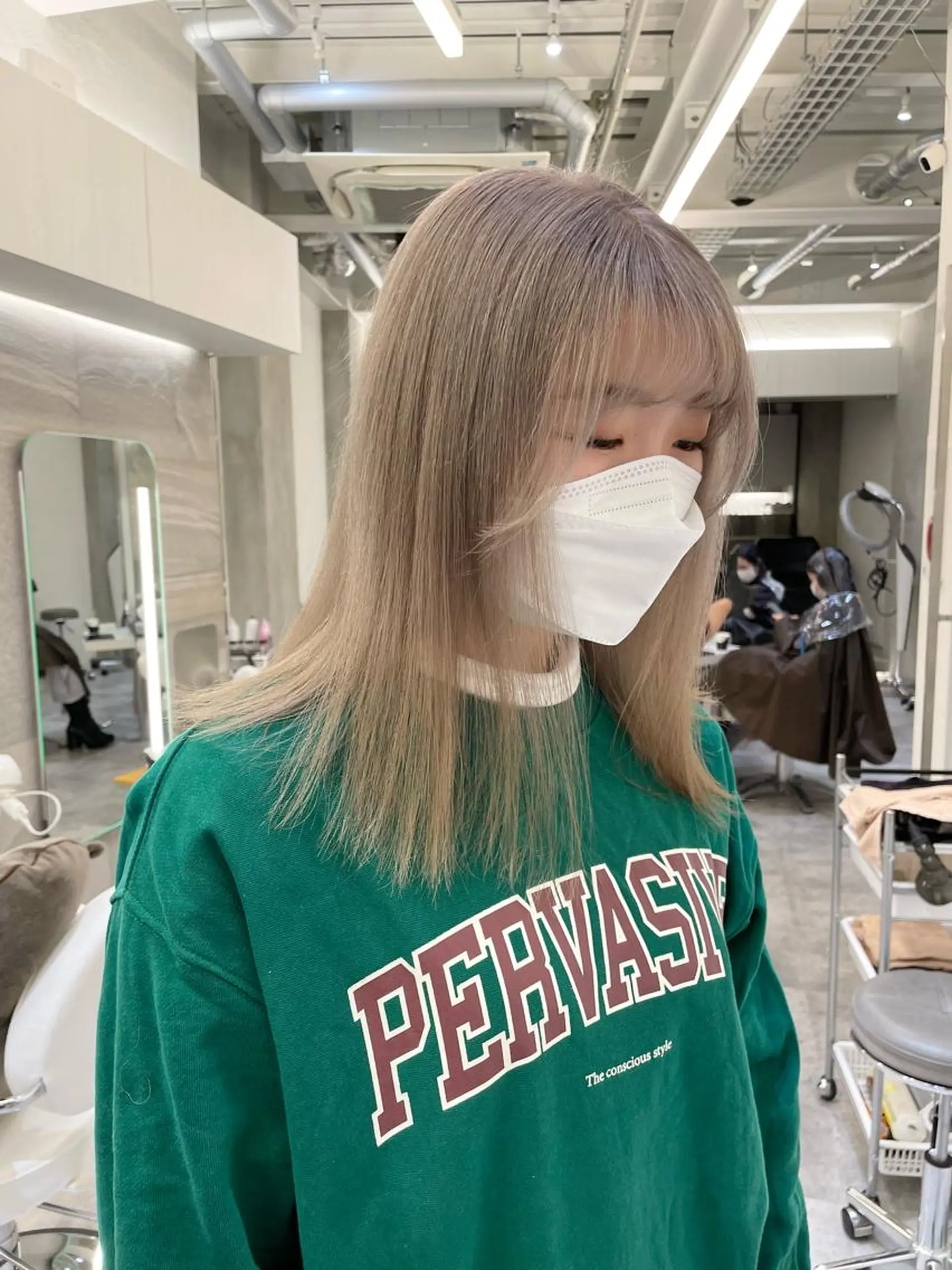 ミディアム カラー ヘアアレンジ ヘアカラー トリートメント ヘアセット 🍃柔らかヘアー田中 瑞希🍃のヘアスタイル