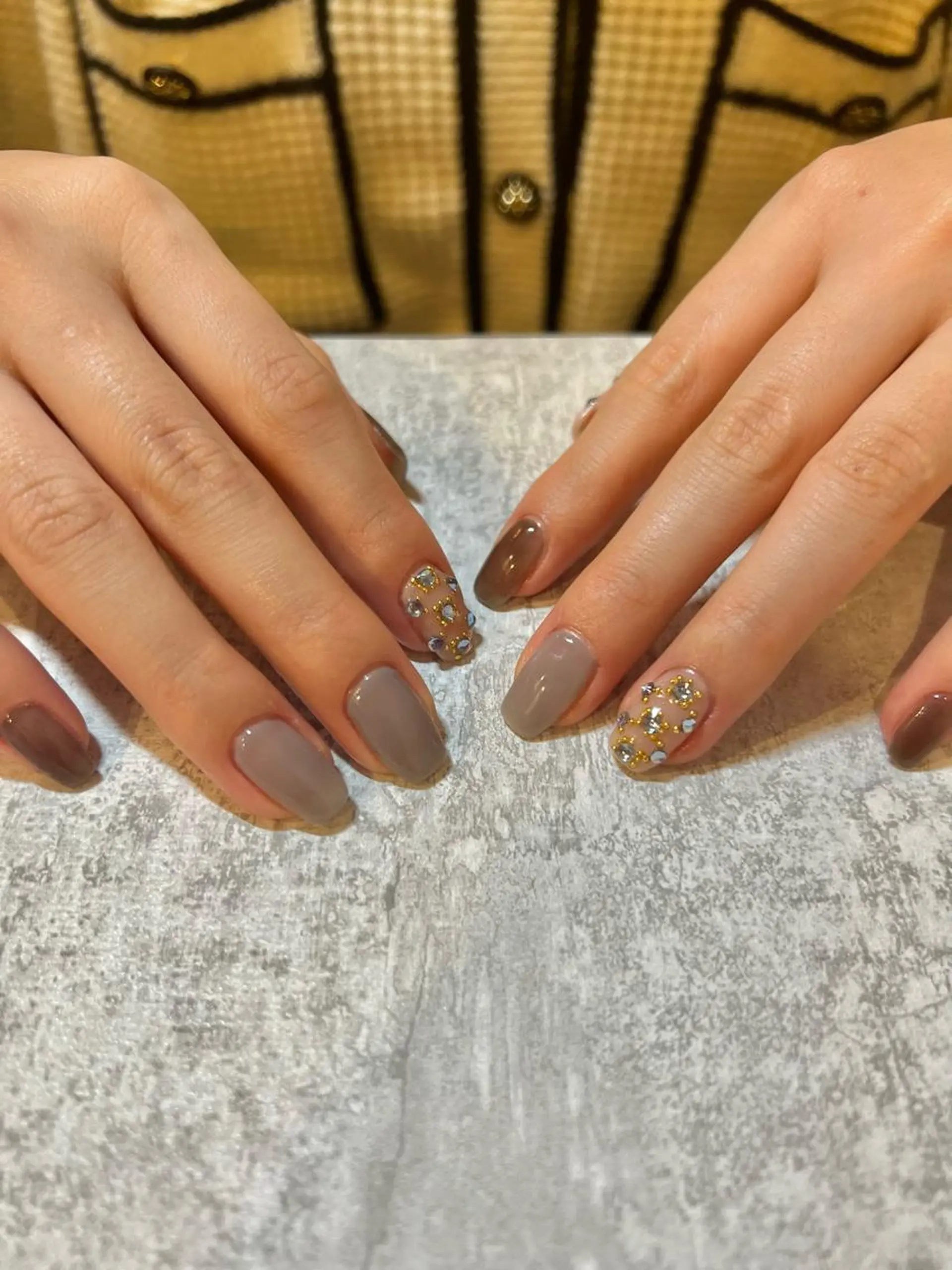 ネイル ブルー キラキラネイル ハンドネイル yoko .のネイルデザイン