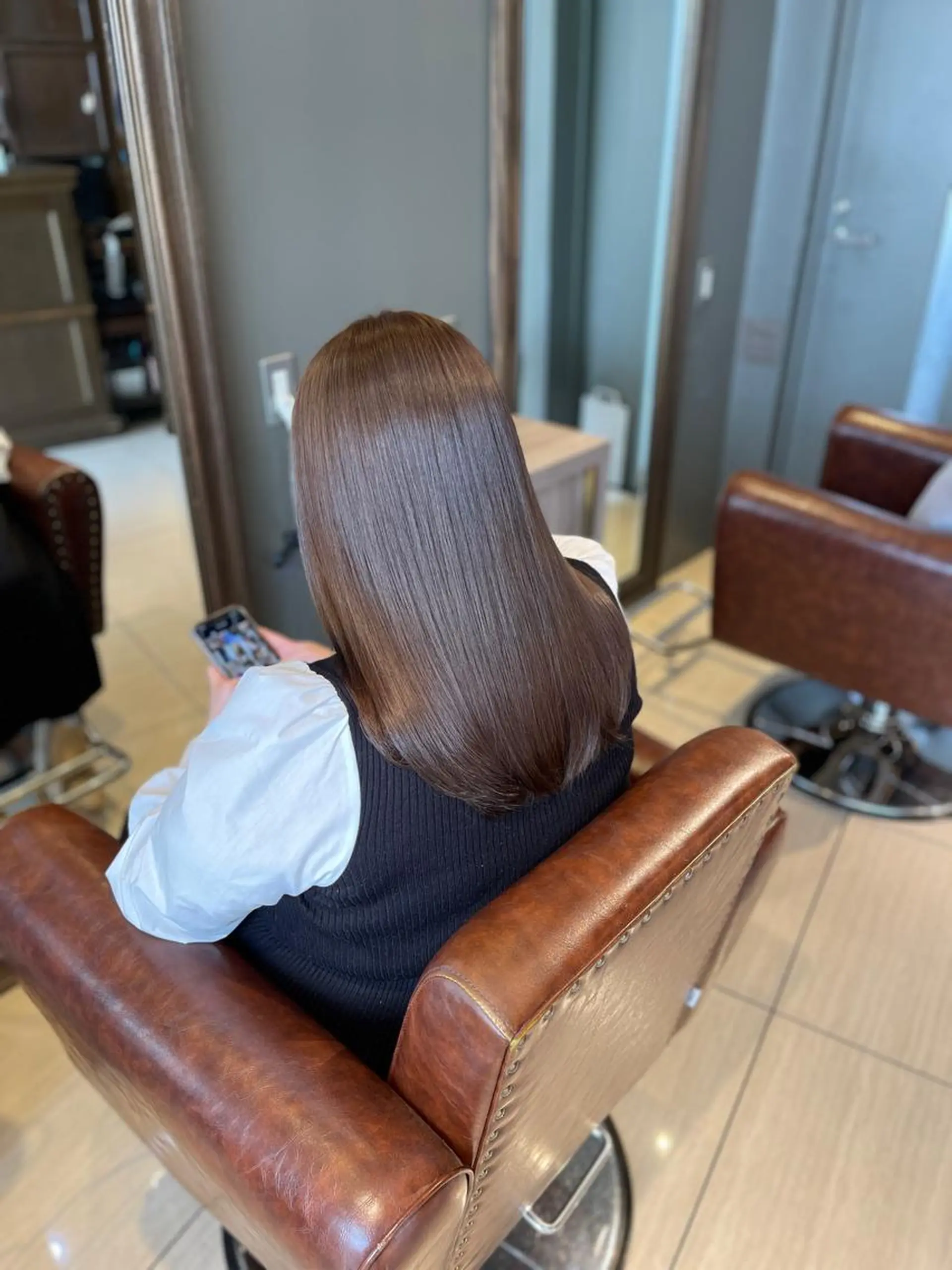 セミロング 韓国風ヘア 縮毛矯正 ヘアカラー トリートメント 六本木縮毛矯正/髪質 改善/LOANA鈴木のヘアスタイル