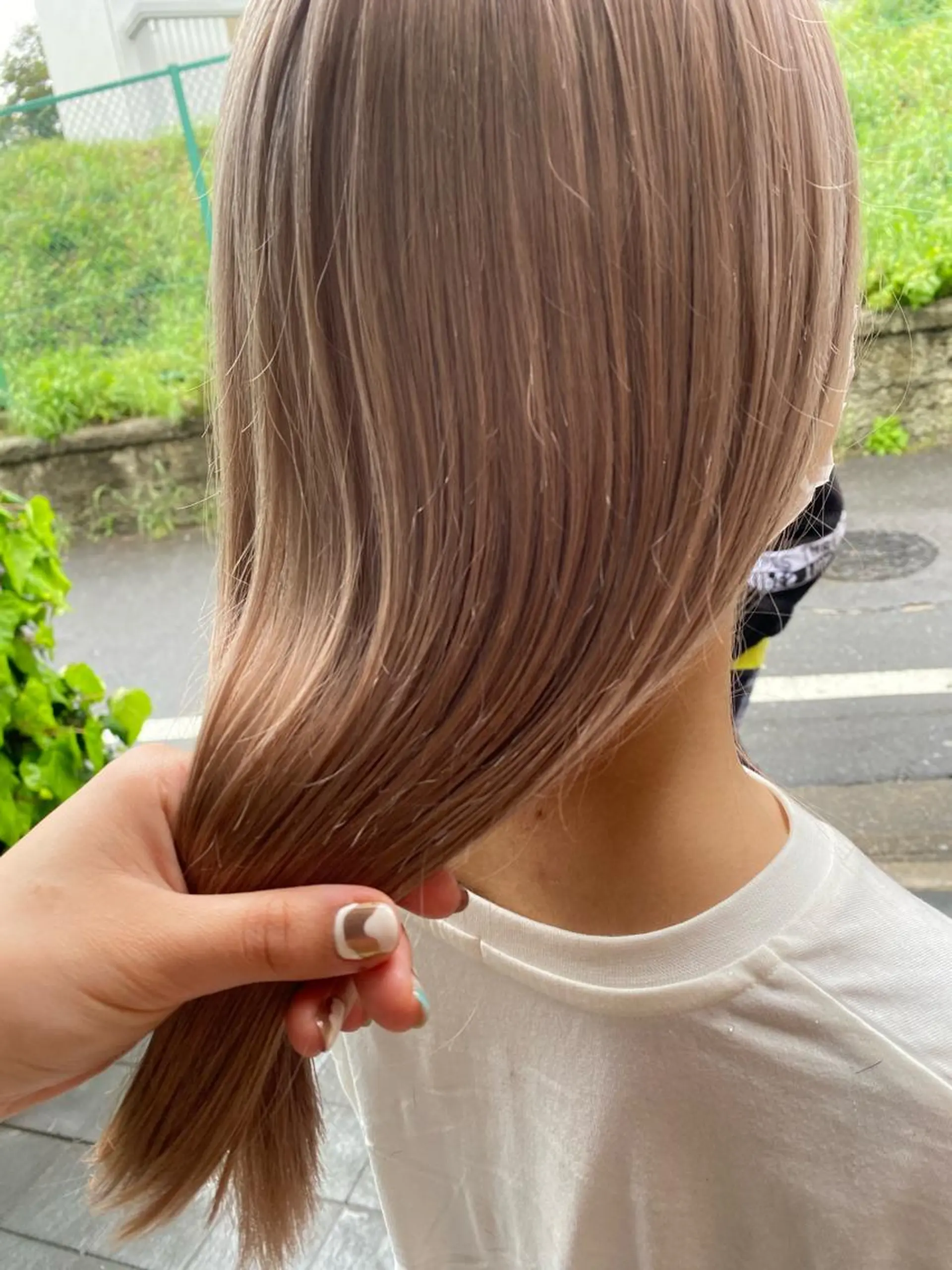 セミロング 暖色カラー🍊 せきゆうかのヘアスタイル