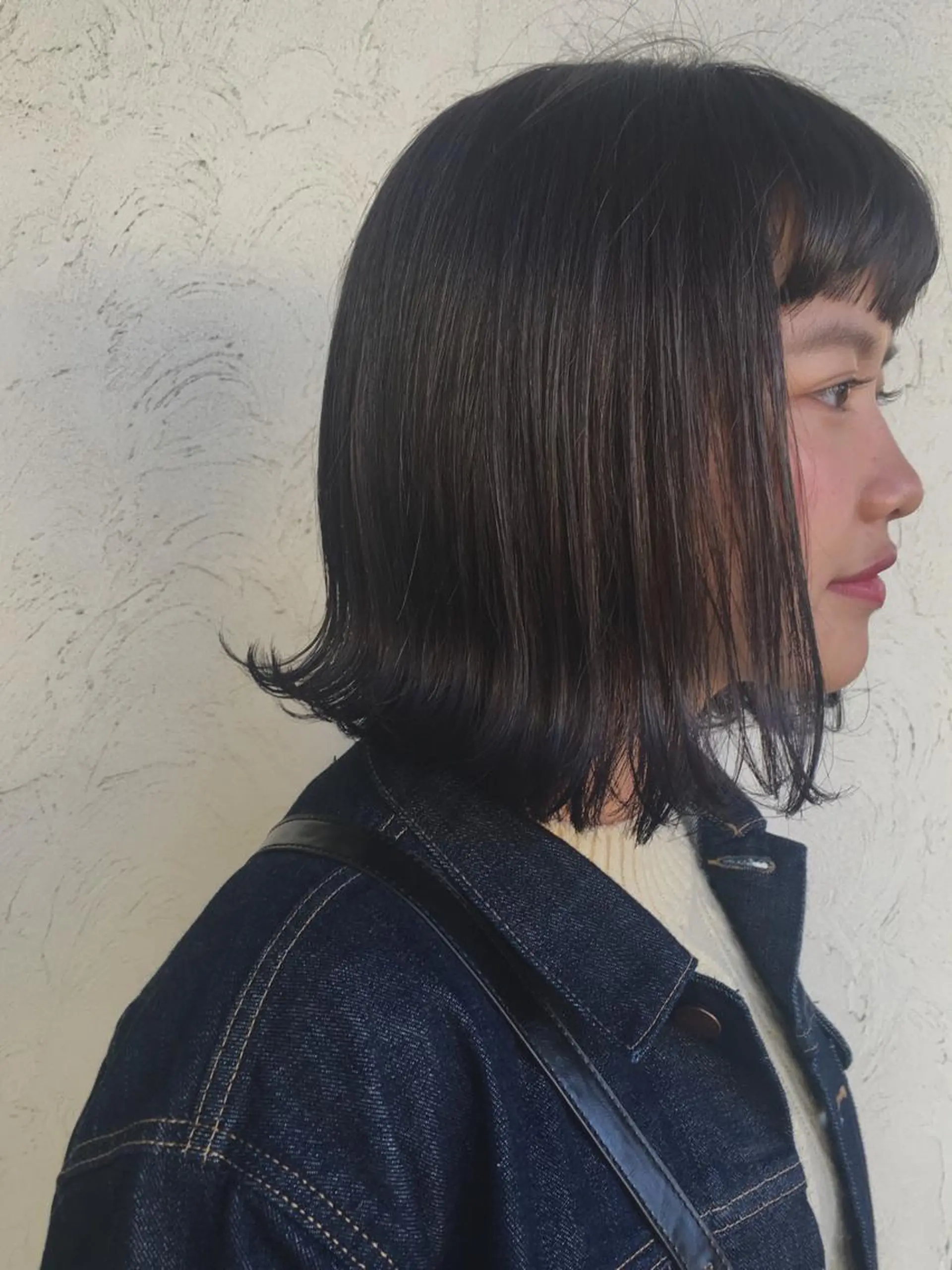 ショート カラー ボブ／レイヤー／艶 🦕risa  森下のヘアスタイル