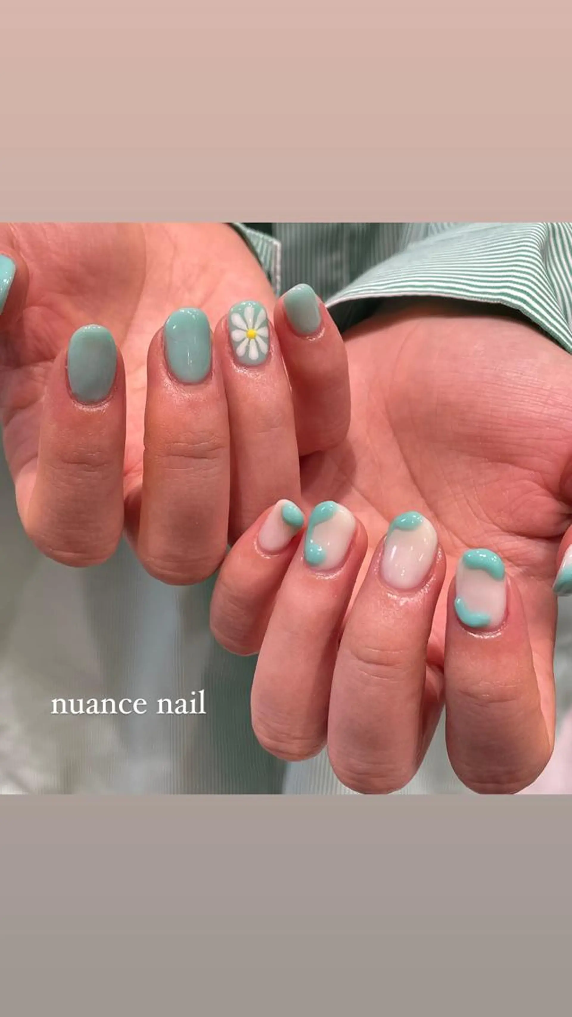 ネイル ハンドネイル 淡色ネイル 🎀moeのネイルデザイン