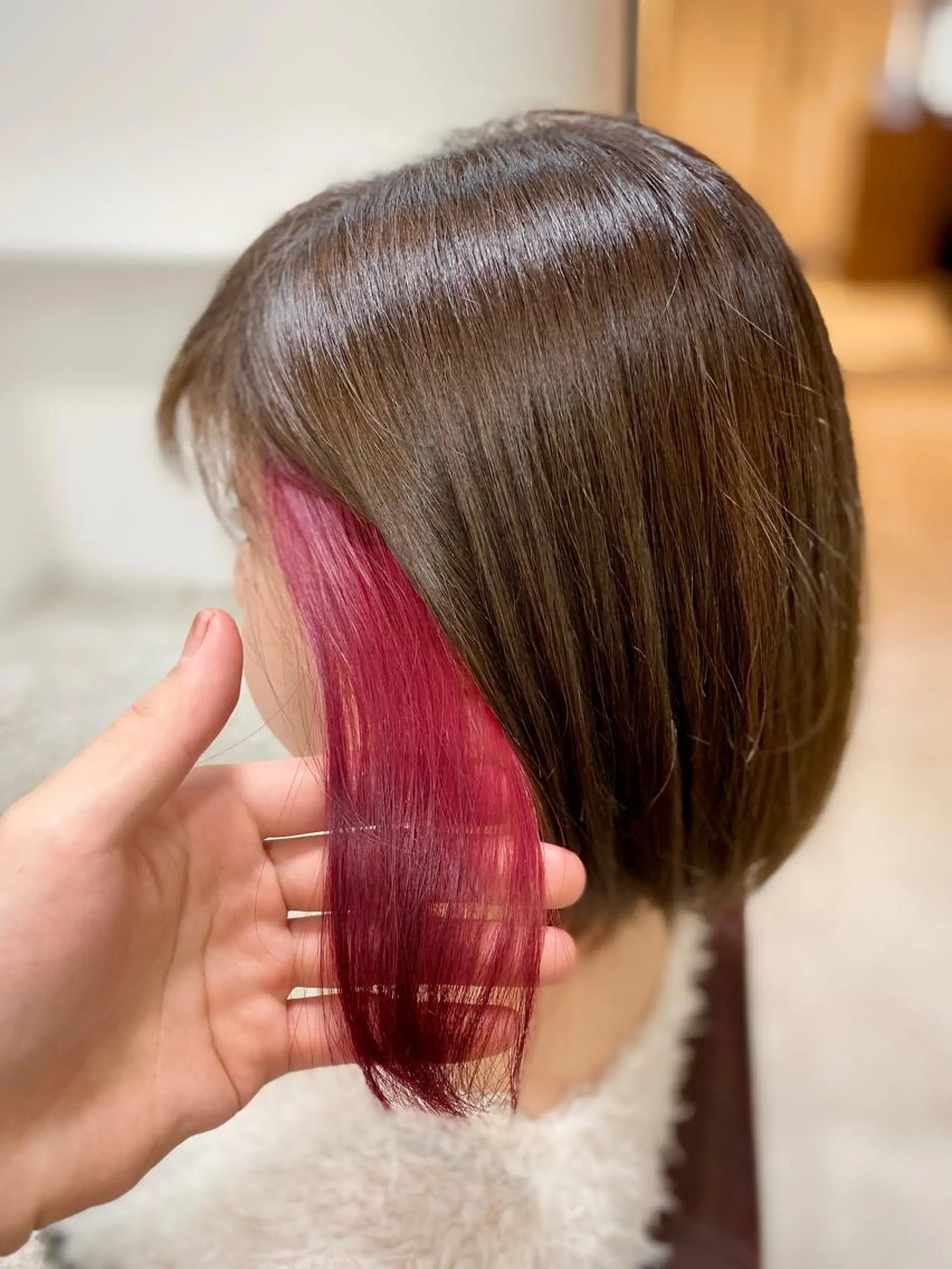 ショート カラー ブリーチ インナーカラー ピンクカラー ヘアカラー トリートメント マンツーマン/透明感 foi hairのヘアスタイル