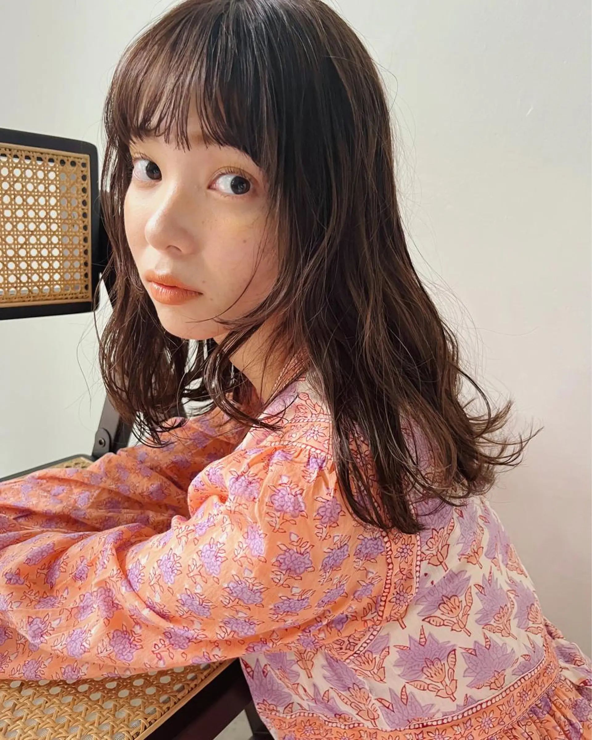 ミディアム カラー カット ヘアカラー 西山 紗耶香🪽 透明感カラー/ボブのヘアスタイル
