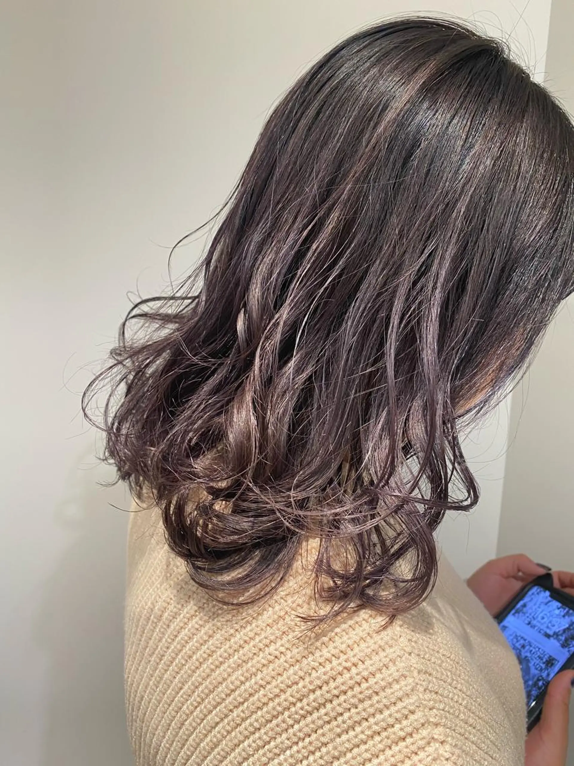 セミロング カラー ブリーチ ラベンダーカラー ラベンダーグレー 🌈🌸あおき みちる🌟💗のヘアスタイル