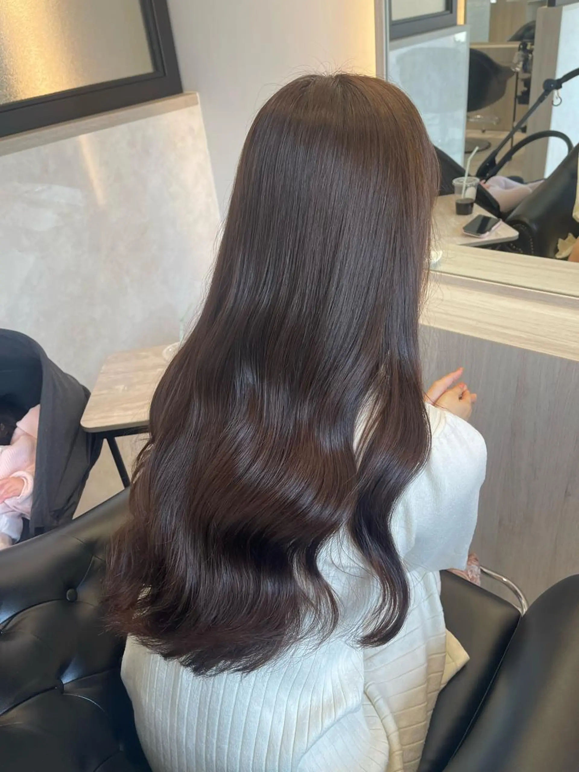 ロング カラー カット ヘアカラー トリートメント emi/髪質改善/ 韓国風/艶カラーのヘアスタイル