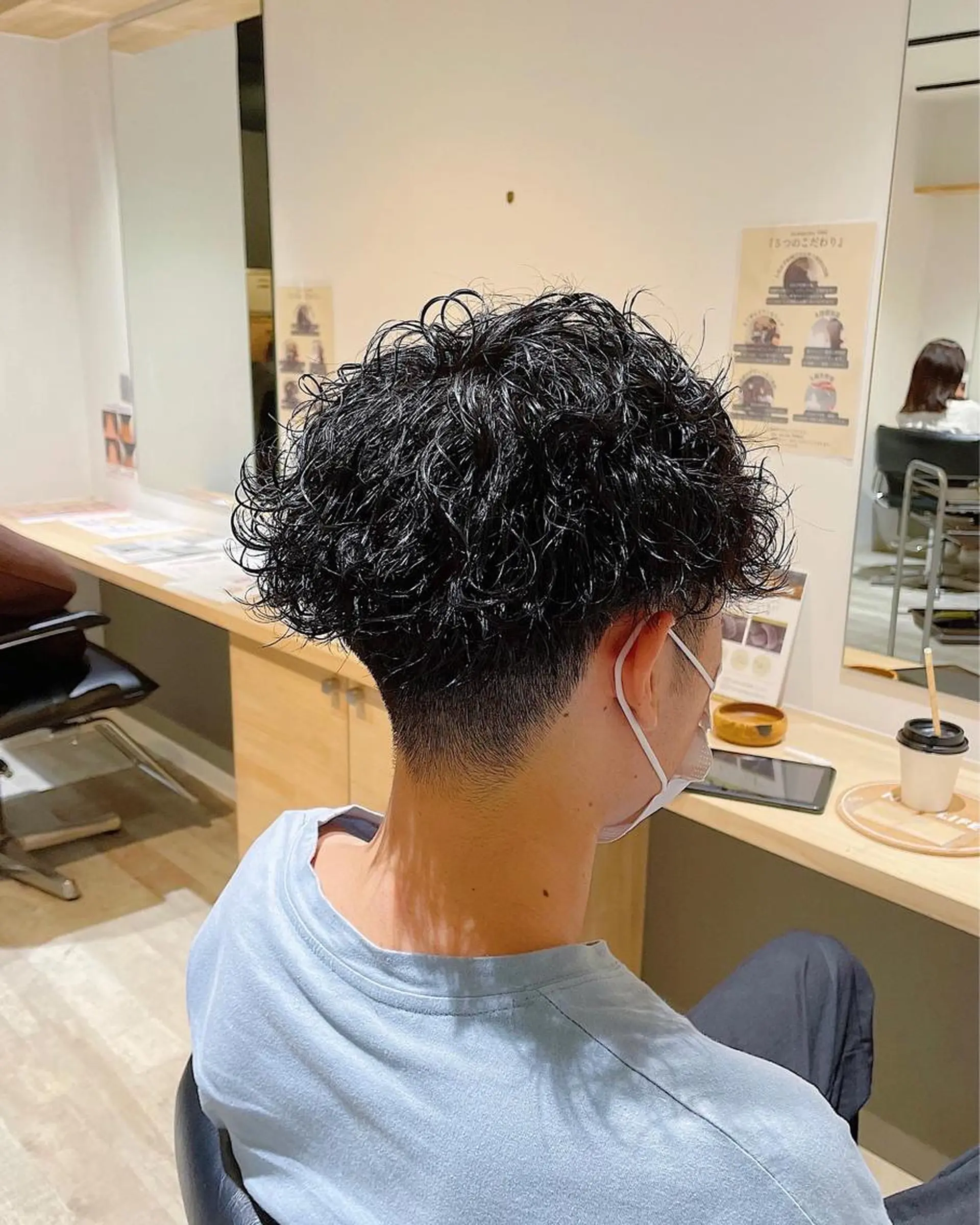 パーマ メンズ 升水 優太のヘアスタイル