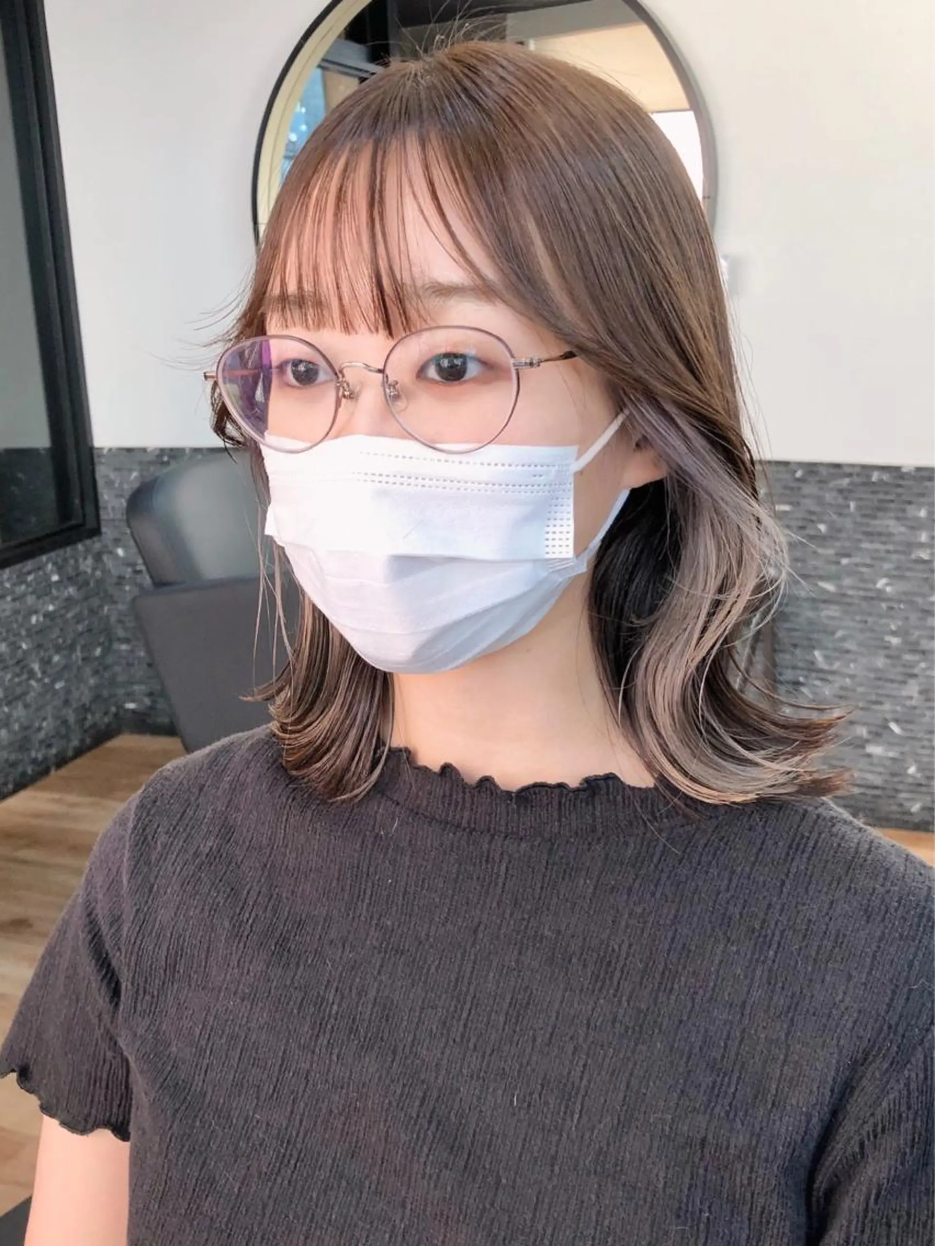 ミディアム カラー 韓国風ヘア ヘアカラー トリートメント トレンドヘア🌿 chinariのヘアスタイル