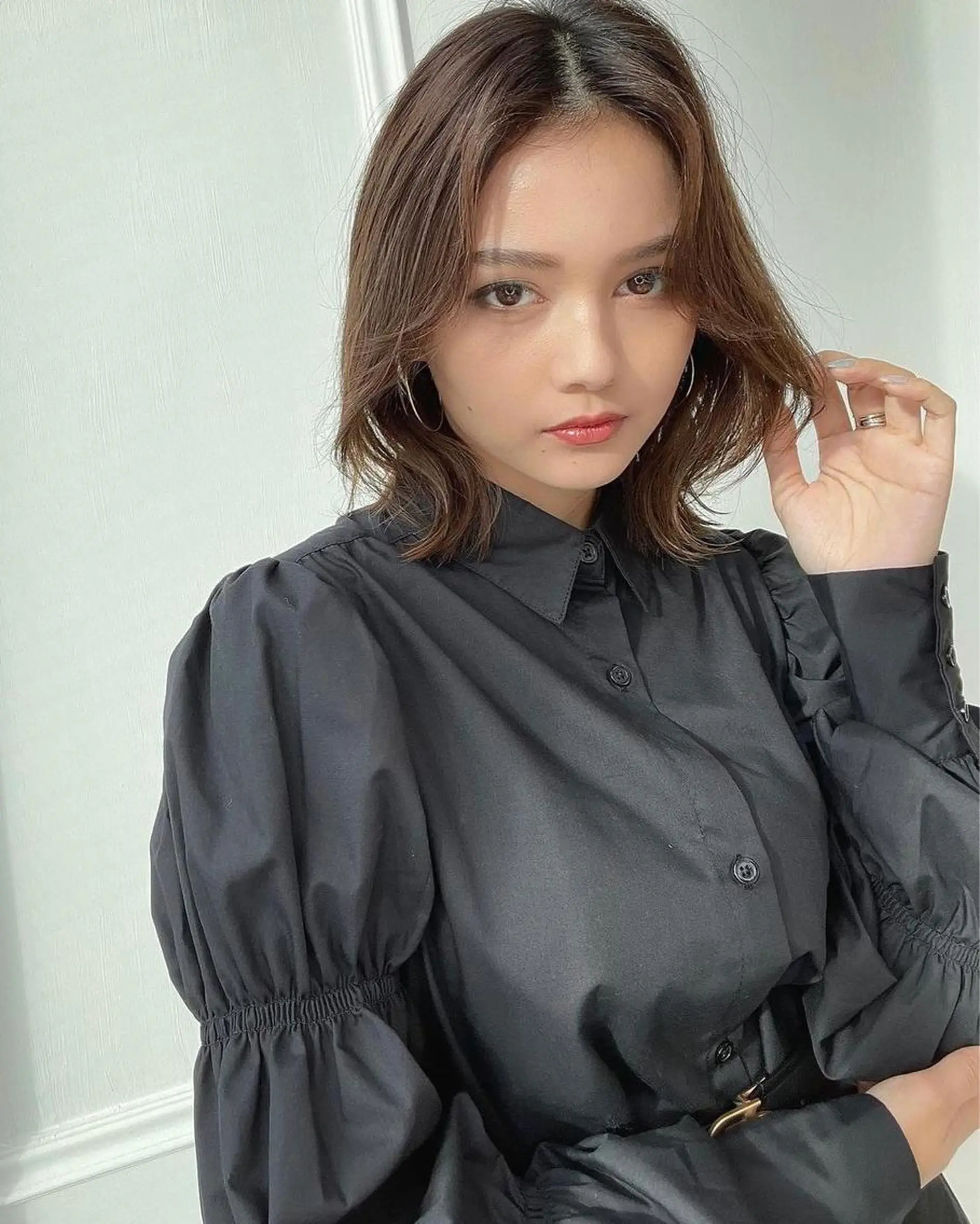 ミディアム カット ヘアカラー チダアキフミ Ash大森のヘアスタイル