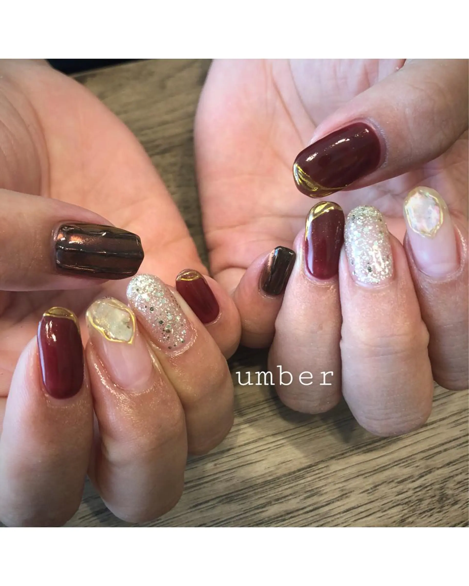 ネイル クリアネイル フットネイル フレンチネイル グラデーション マグネットネイル ハンドネイル umber 三茶1分のネイルデザイン